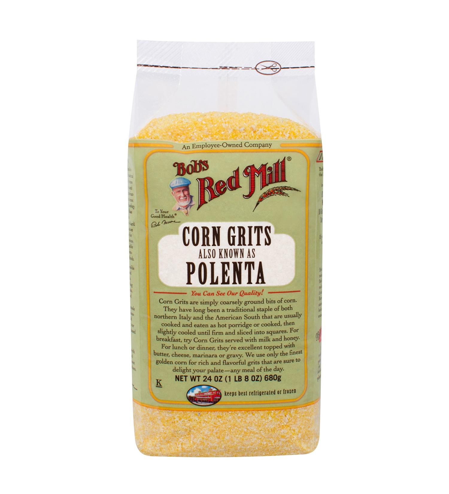 Bob's Red Mill Corn Grits / Polenta 24 oz (Pack of 4) - Authentic, Stone Ground - Buy Online on GoSupps.com
