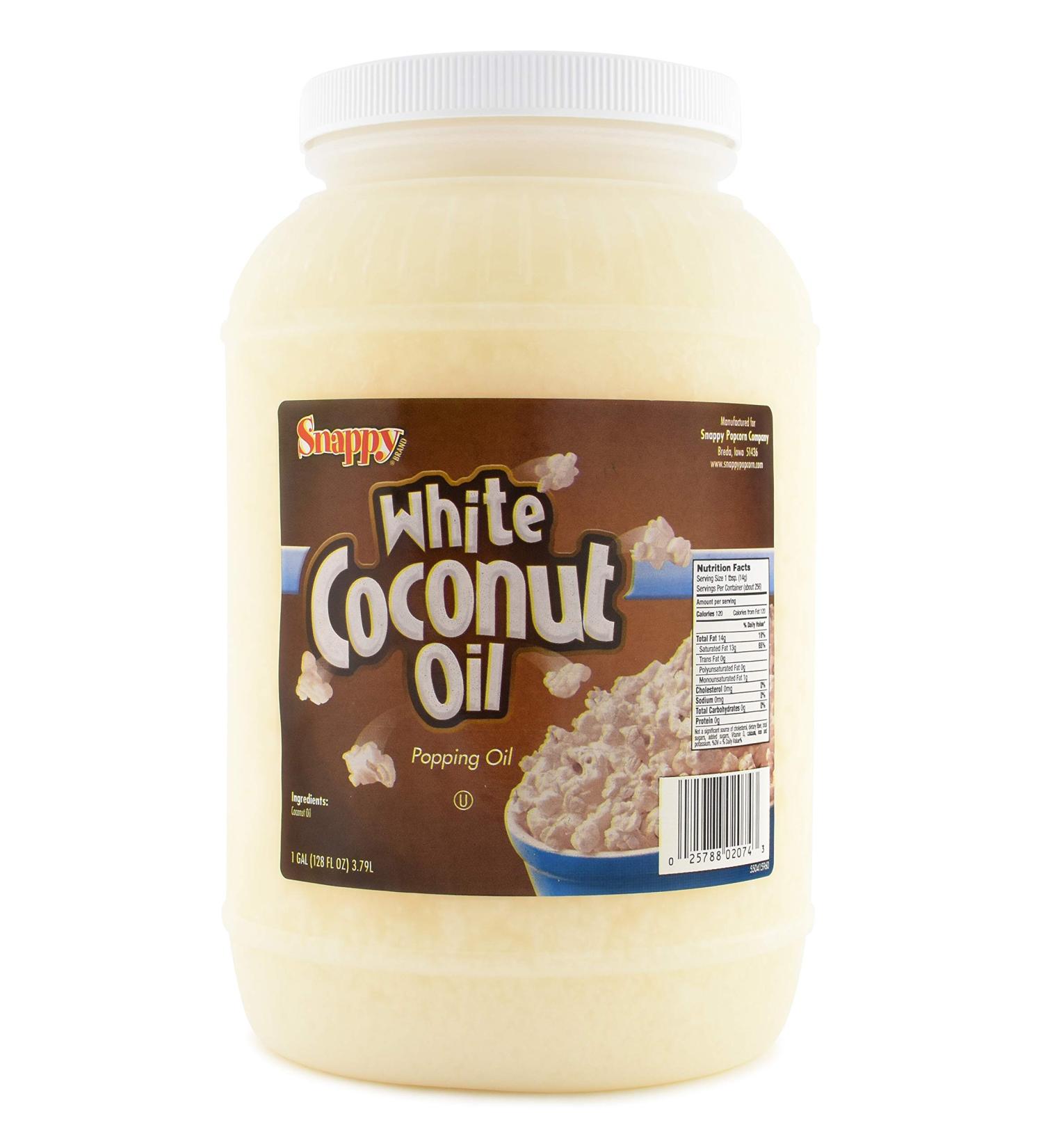Snappy White Coconut Oil 1 Gallon - Pure & Versatile Cooking Oil - Buy Online on GoSupps.com