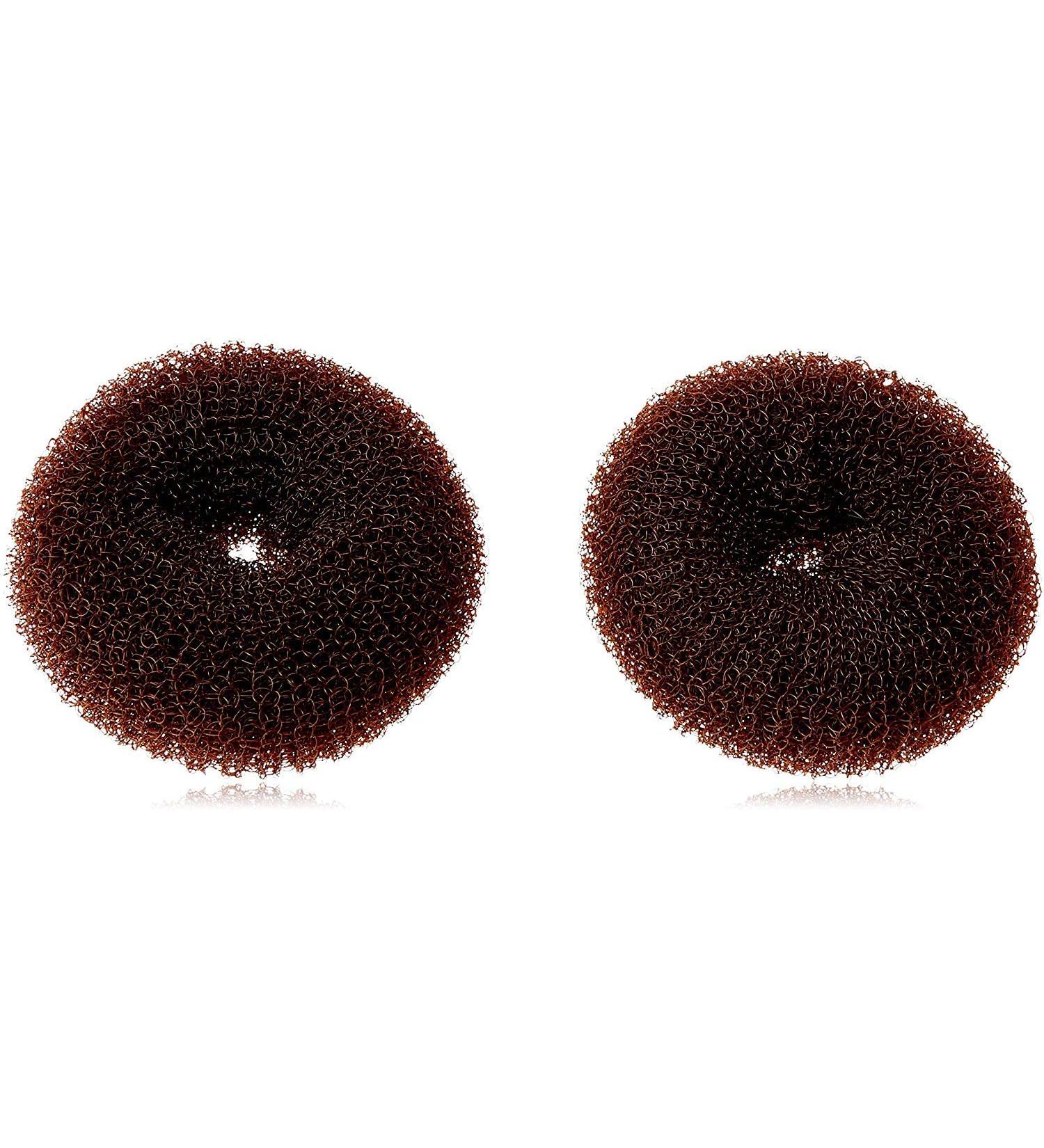 Careforyou Hair Doughnut for Kids - Ballet Hair Knot Ring-Shaped 2-Piece Set in Small & Medium Brown - Perfect for Girls' Hairstyles - Buy Online on GoSupps.com