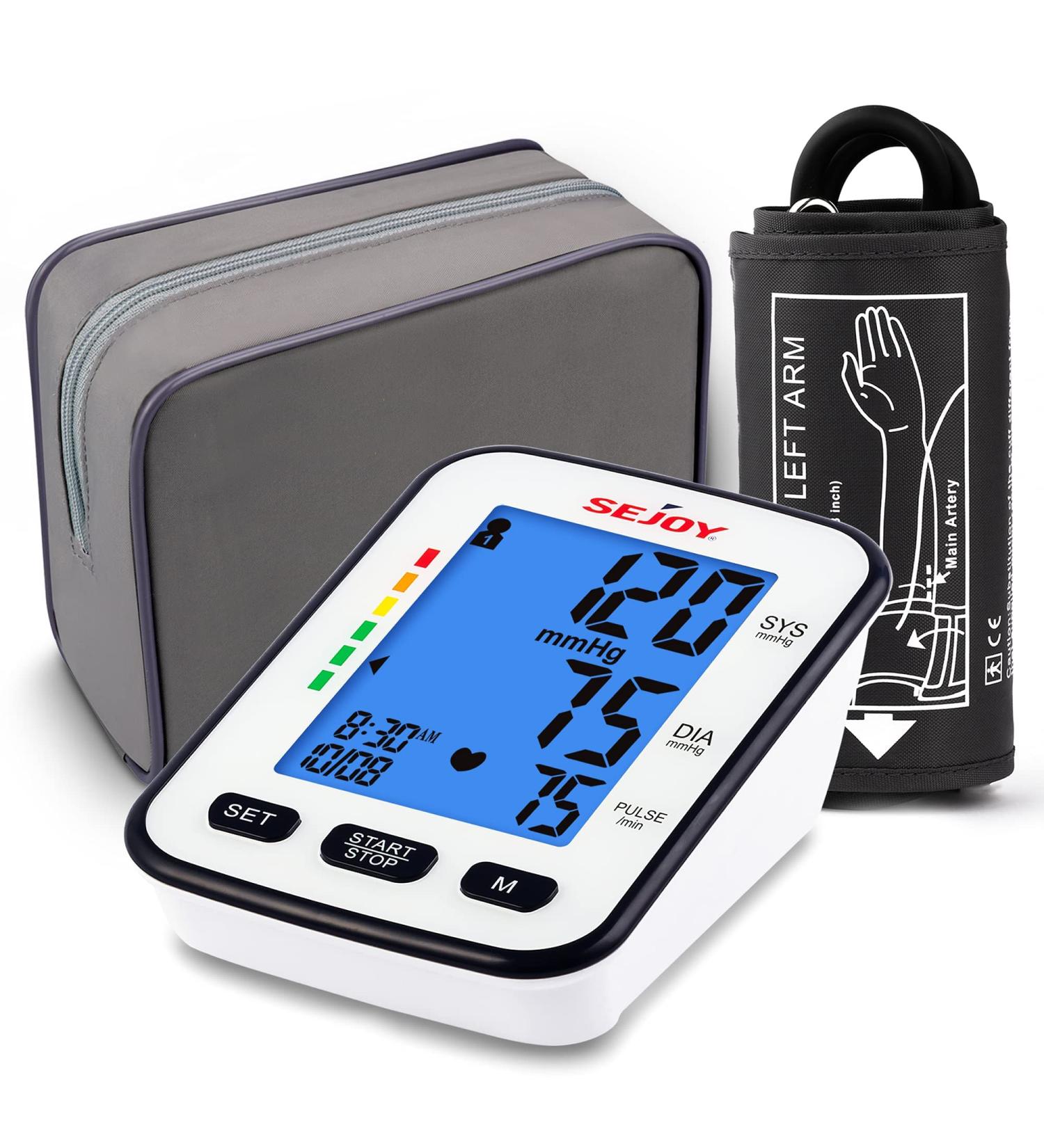 Upper Arm Blood Pressure Monitor | Automatic Digital BP Machine with English & Spanish Talking | Large Backlit Display | Home Use Irregular Heartbeat & Hypertension Detector - Buy Online on GoSupps.com