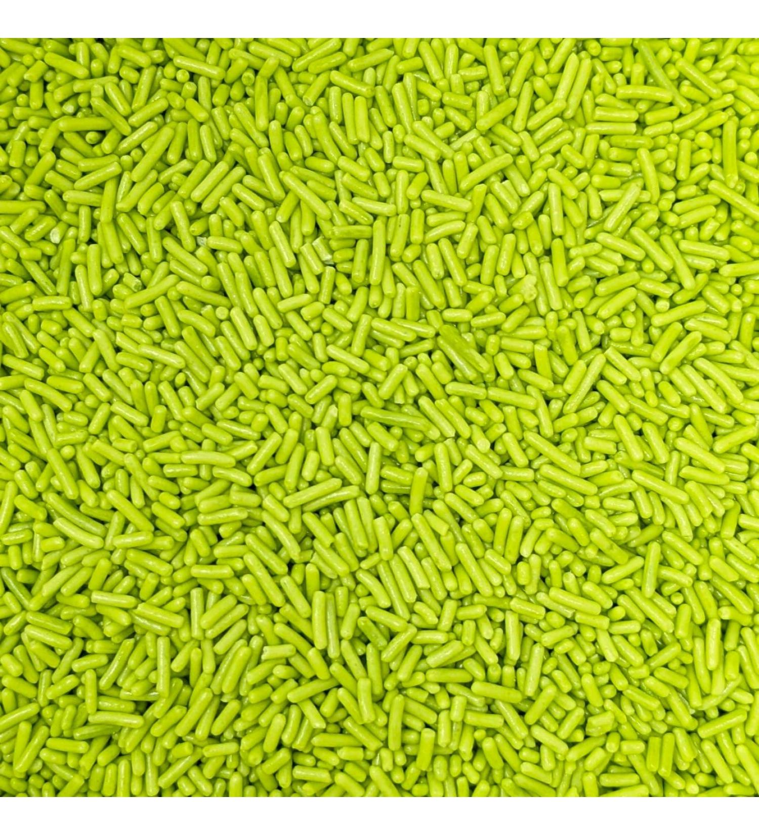 Green Sugar Strands Sprinkles - 35g of Green Cake Toppers or Cupcake Decorations Sprinkles Vermicelli