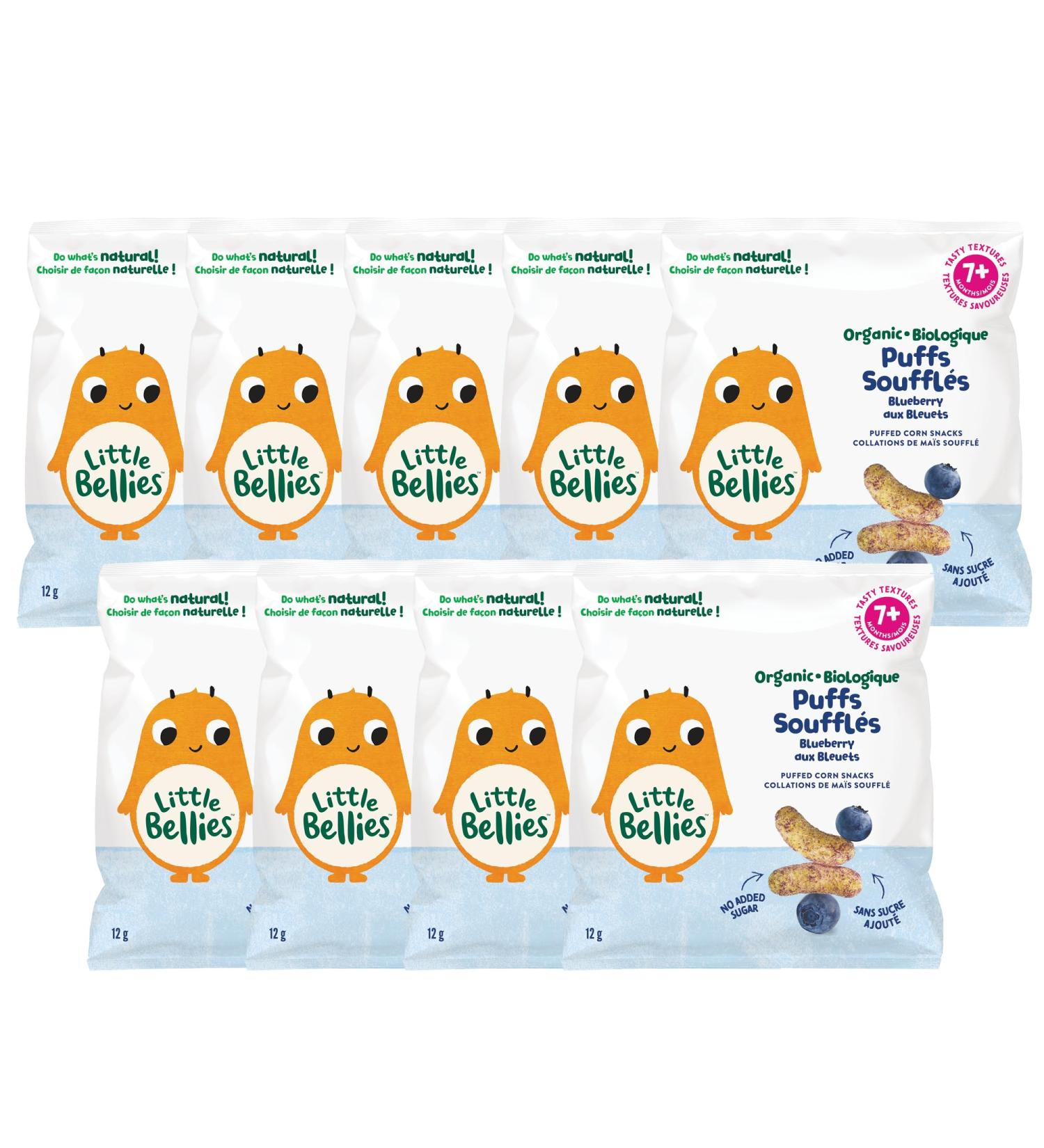 Little Bellies Baby Bellies Organic Blueberry Puffs 12 GR x 9 bags - Buy Online on GoSupps.com
