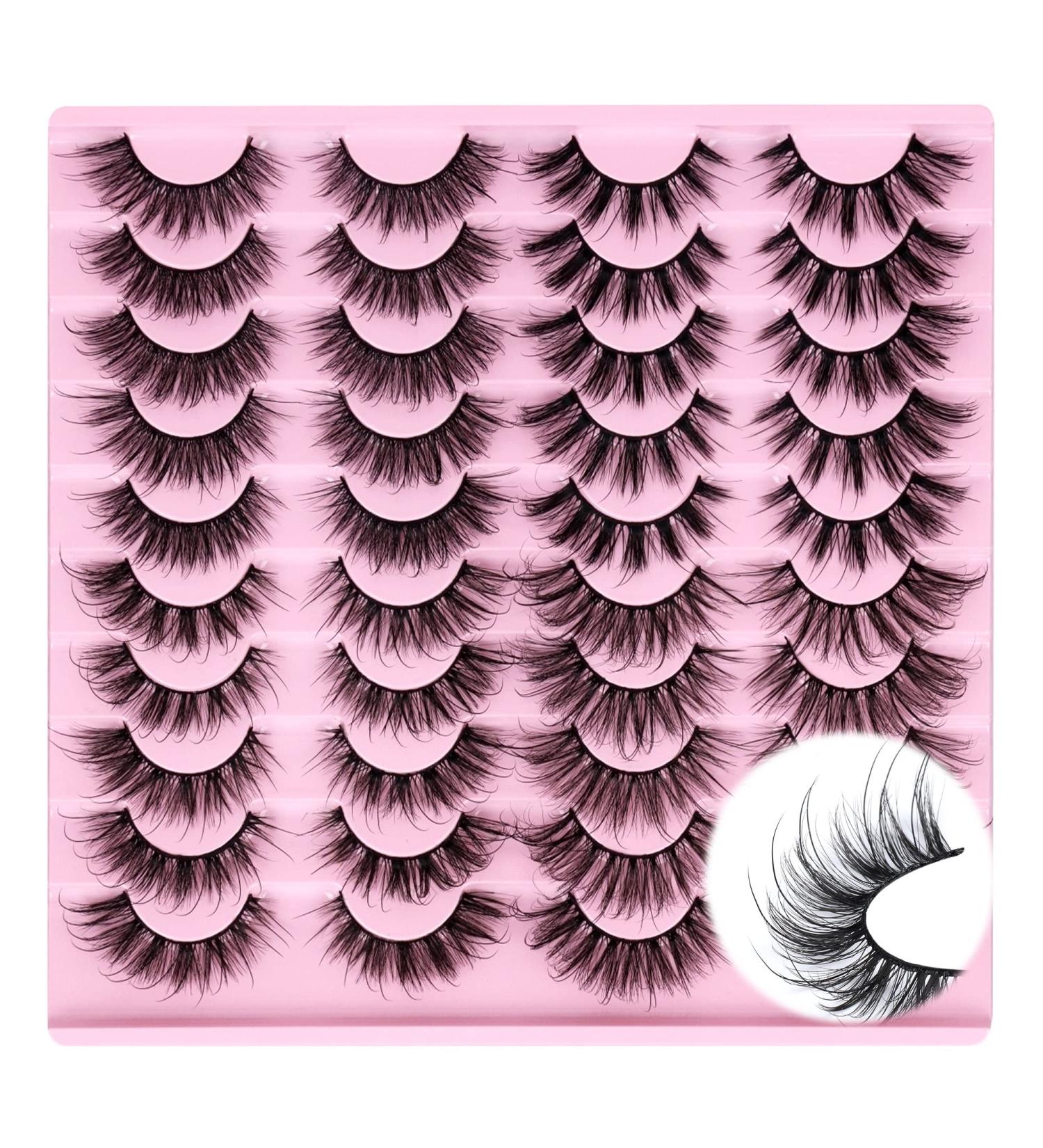 Newcally Mink Cat Eye False Eyelashes - 20 Pairs Mixed Styles for Dramatic & Natural Look - Buy Online on GoSupps.com