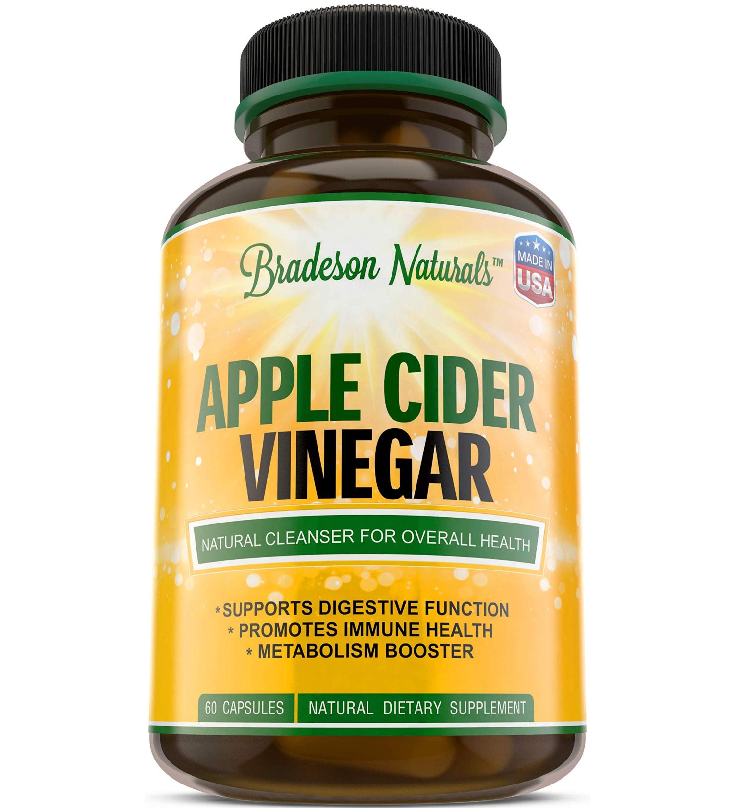 Apple Cider Vinegar Veggie Capsules 1300mg - Weight Loss, Detox & Digestion Support - Non-GMO Made in USA - Buy Online on GoSupps.com