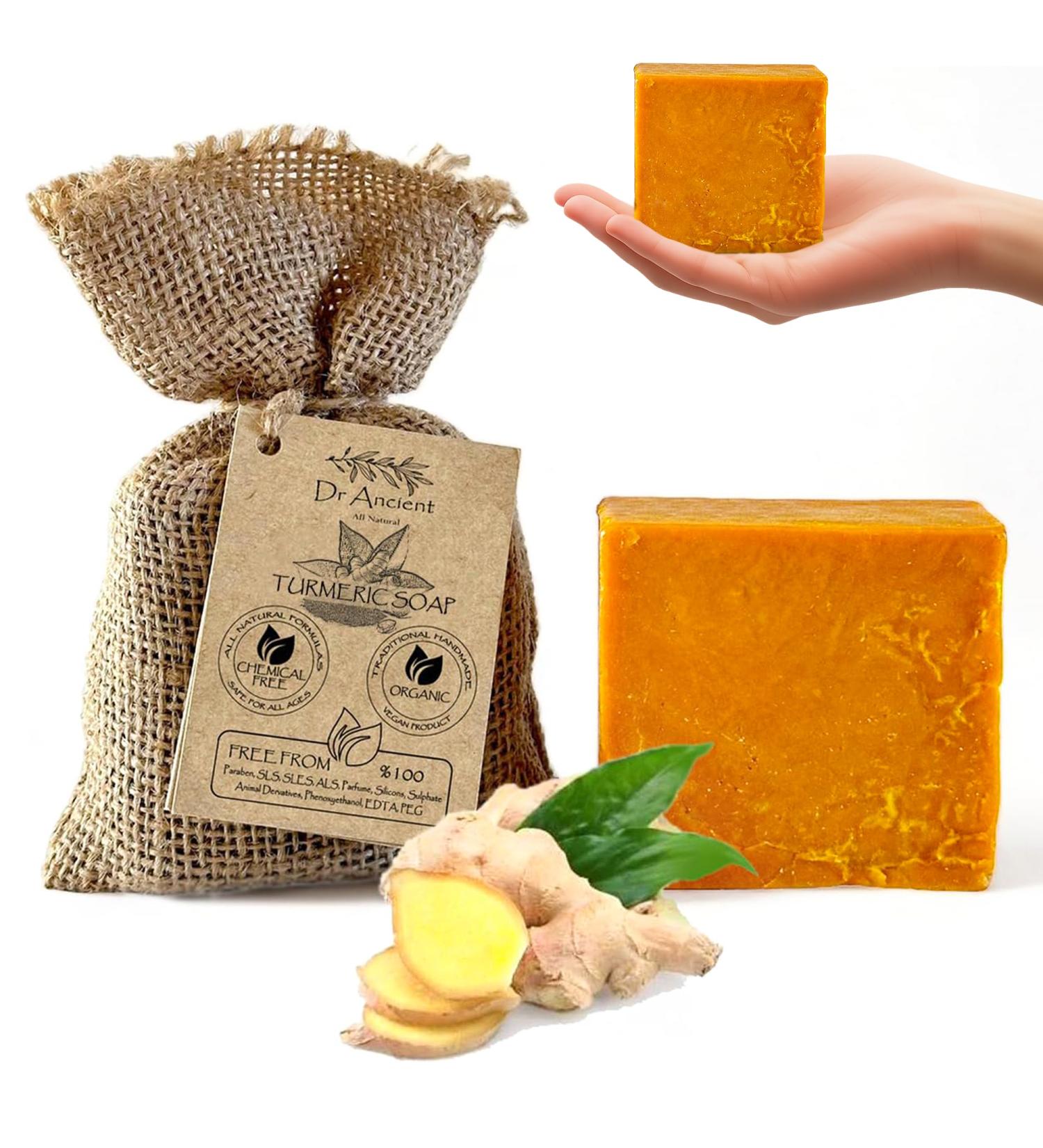 Dr.Ancient Savon au curcuma biologique naturel v g talien traditionnel fait la main antique - claircissant pour la peau anti- ge - Absolument aucun produit chimique ! Savon naturel pur ! - Buy Online on GoSupps.com