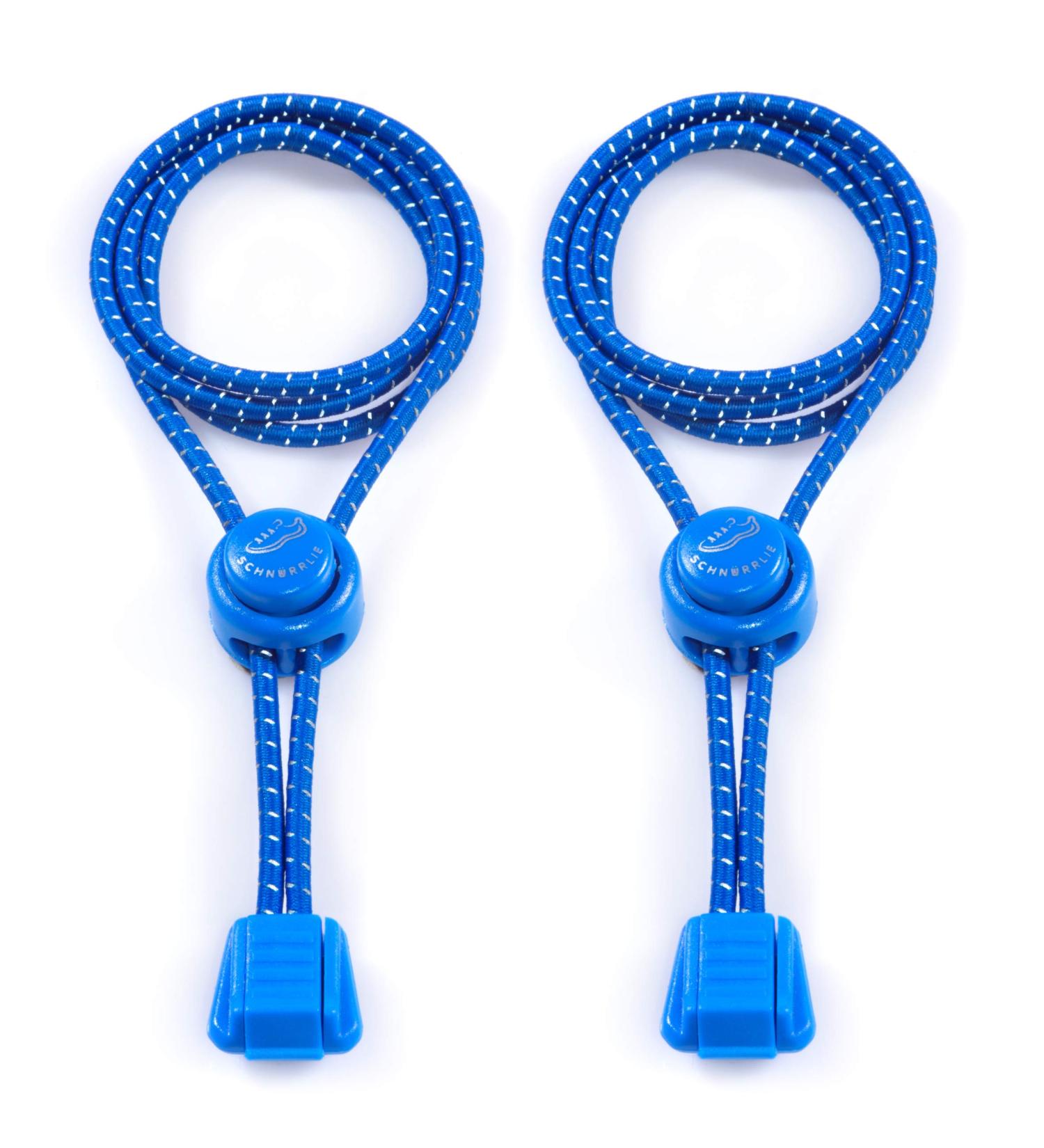 Schn rrlie Elastic Laces - 100cm Blue Round Flat Quick Lock Shoe Laces for Kids & Adults - No Tie Shoelaces for Effortless Wear - Buy Online on GoSupps.com