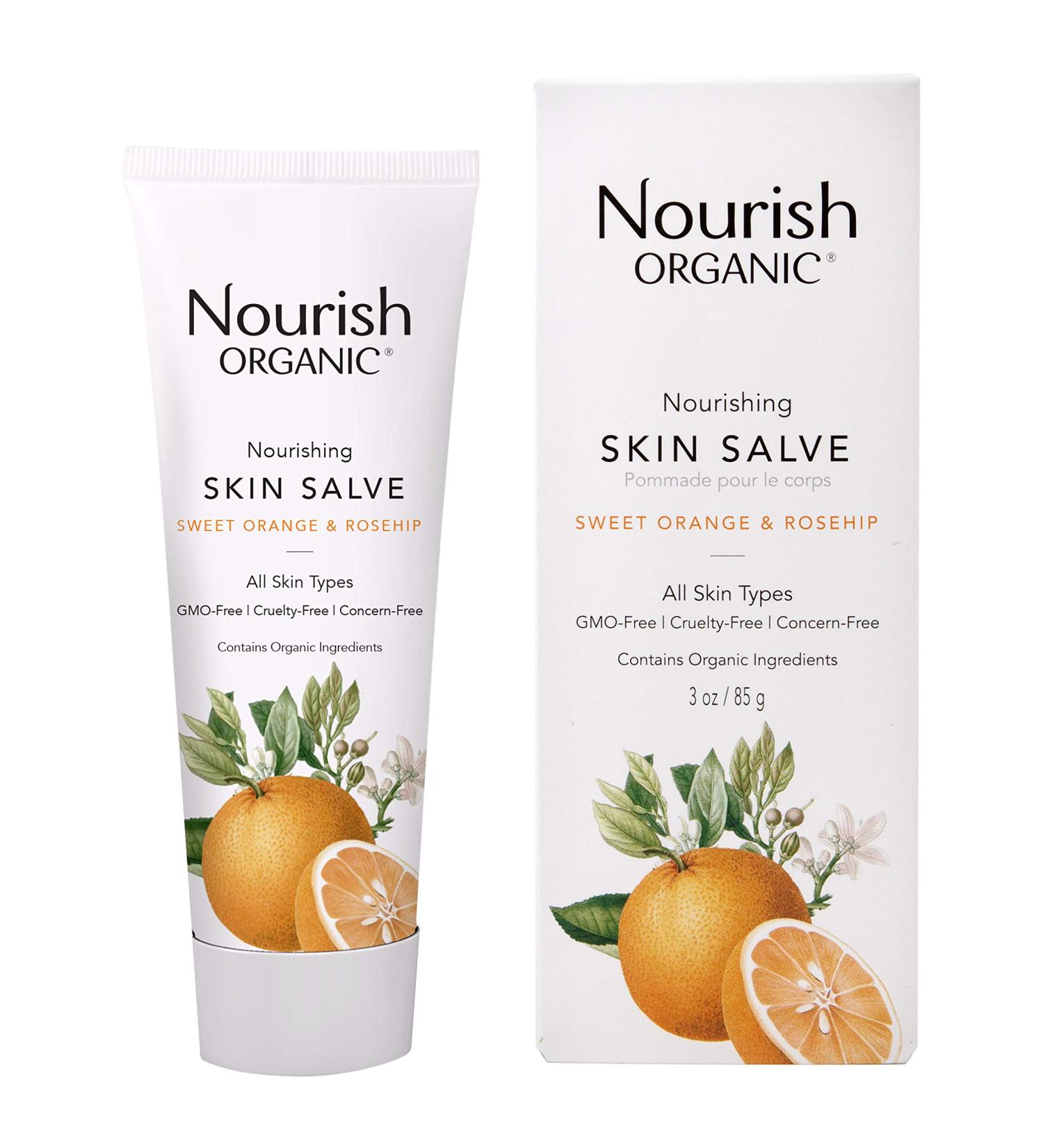 Nourish Organic Skin Salve â€“ Sweet Orange & Rosehip | GMO-Free, USDA Organic, Cruelty-Free (3oz) - Buy Online on GoSupps.com