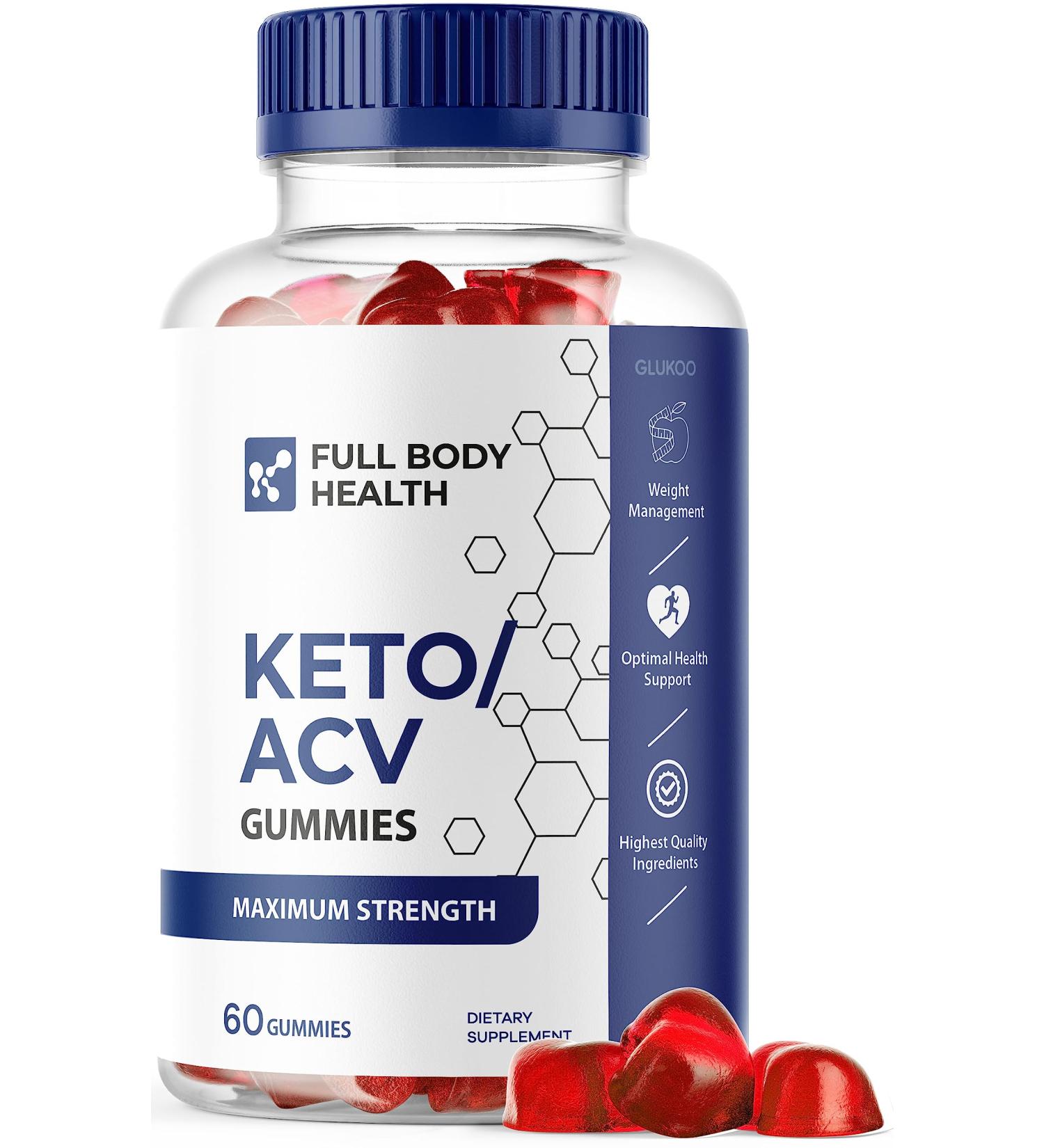 Full Body Health Keto ACV Gummies - Advanced Weight Loss Formula | 60 Gummies - Buy Online on GoSupps.com