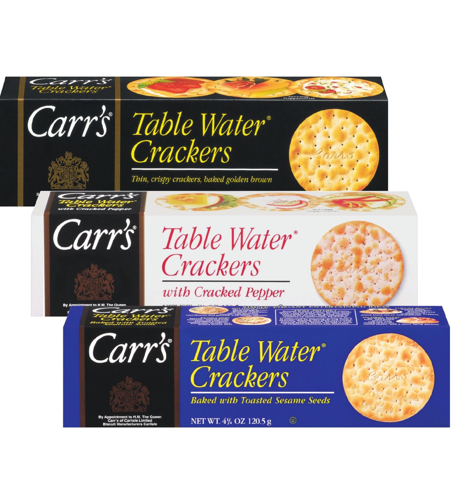 Carr's Table Water Crackers Selection - 25.5 oz | Premium Assorted Crackers - Buy Online on GoSupps.com