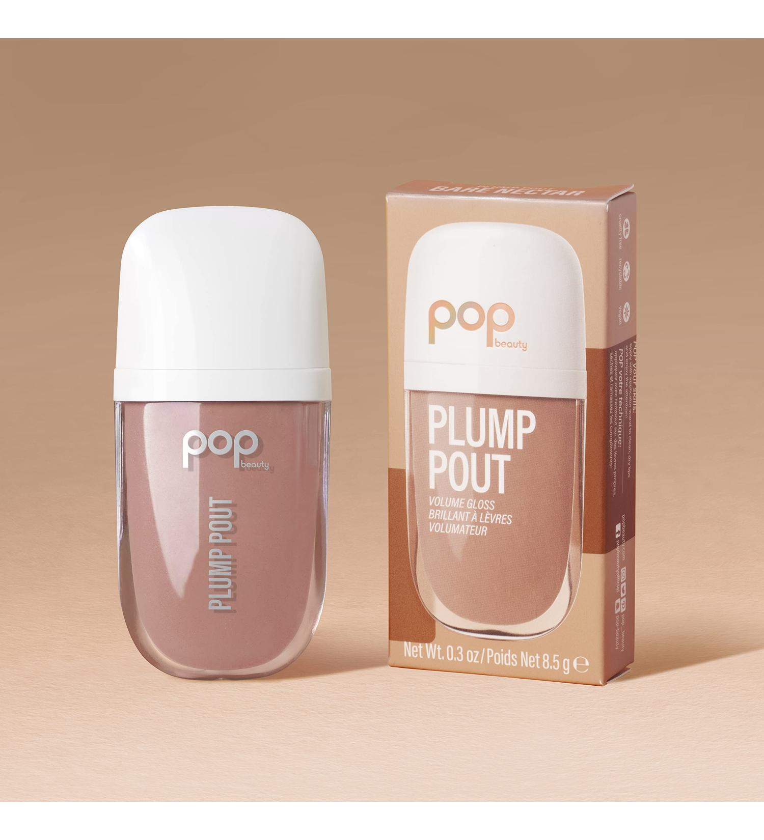 POP Beauty Plump Pout Bare Nectar | Plumping and Hydrating Lip Oil Gloss - Long Lasting and Nourishing Lip Glow - Buy Online on GoSupps.com