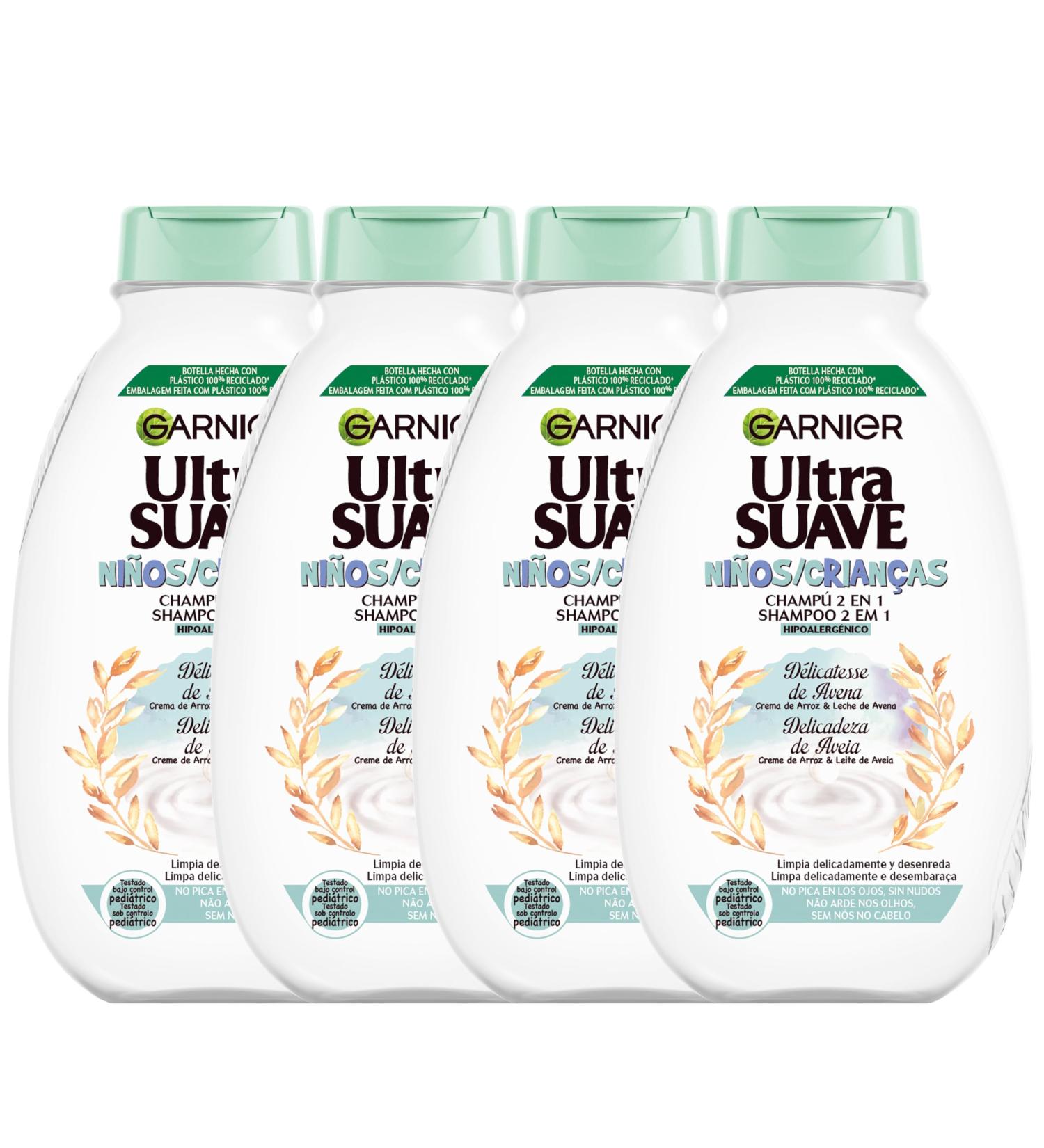  Garnier Garnier Original Remedies Ultra Doux Oat Delicacy Rice Cream and Oat Milk Gentle Shampoo for Children 4 x 400 ml - Buy Online on GoSupps.com