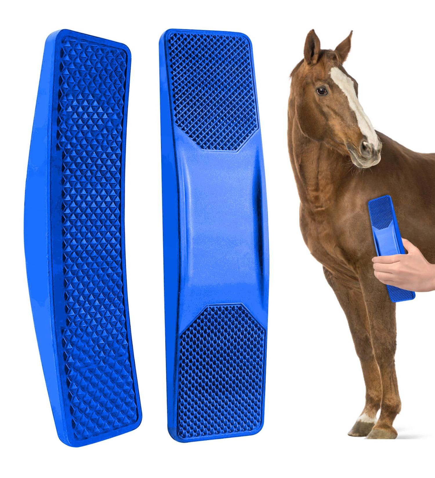 Tuofang 6-in-1 Horse Brush - Multifunctional Grooming & Massage Comb for Horses (Blue) | Best Horse Cleaning Brushes - Buy Online on GoSupps.com