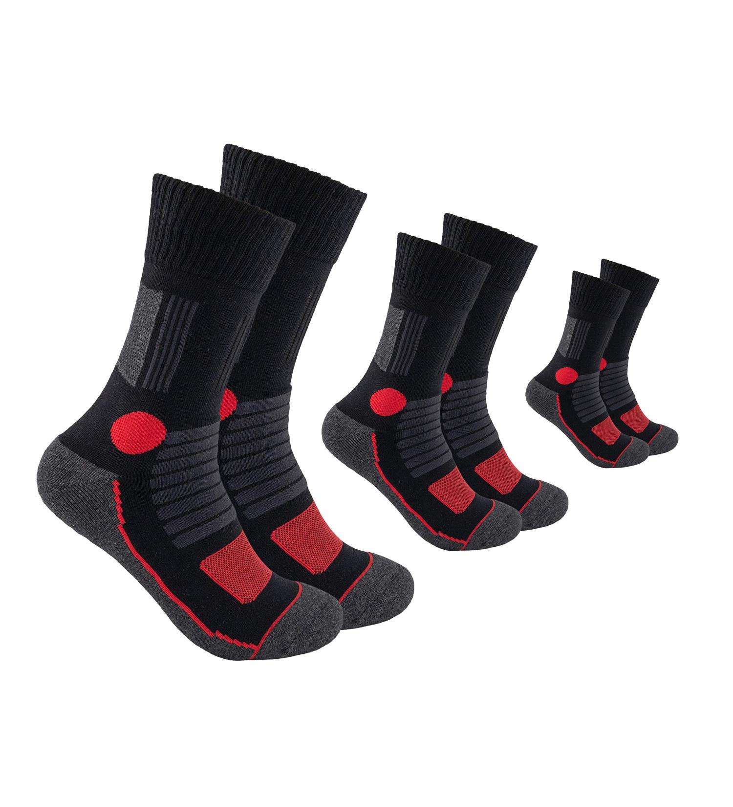 Buy FOOTNOTE 3 Pairs Padded Hiking Socks for Men & Women - No Elastic Waistband Black (Sizes 39-42) | Comfortable Work & Sports Socks - International Shipping Available - Buy Online on GoSupps.com