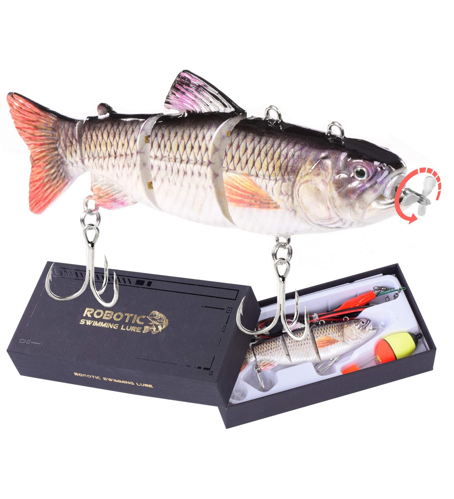 Robotic Swimming Fishing Lures with USB Rechargeable LED Lights - Multi Jointed Swimbaits for Hard Lures Tackle - Buy Online on GoSupps.com