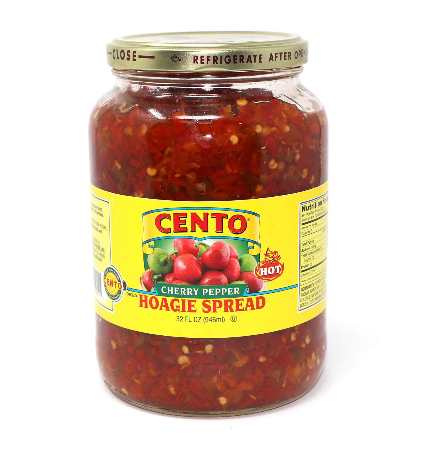 Cento Cherry Pepper Hoagie Spread - Large 32 oz | Authentic Italian Flavor - Buy Online on GoSupps.com