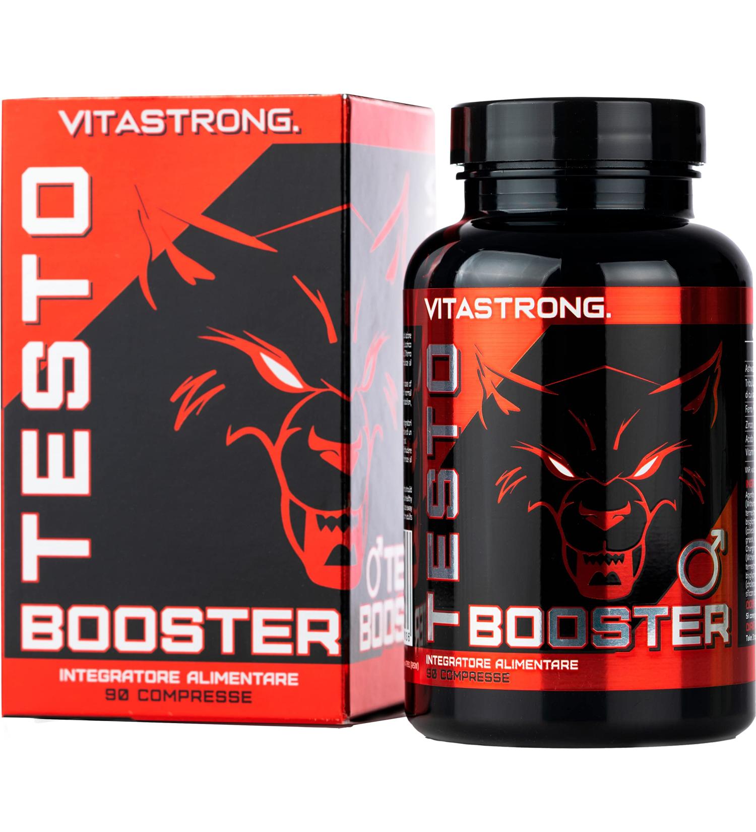 Vitastrong Testosterone Booster 100% Natural and Safe Tablet Made in Italy High Quality for Extreme Increases Testosterone Levels and Muscle Mass - Buy Online on GoSupps.com