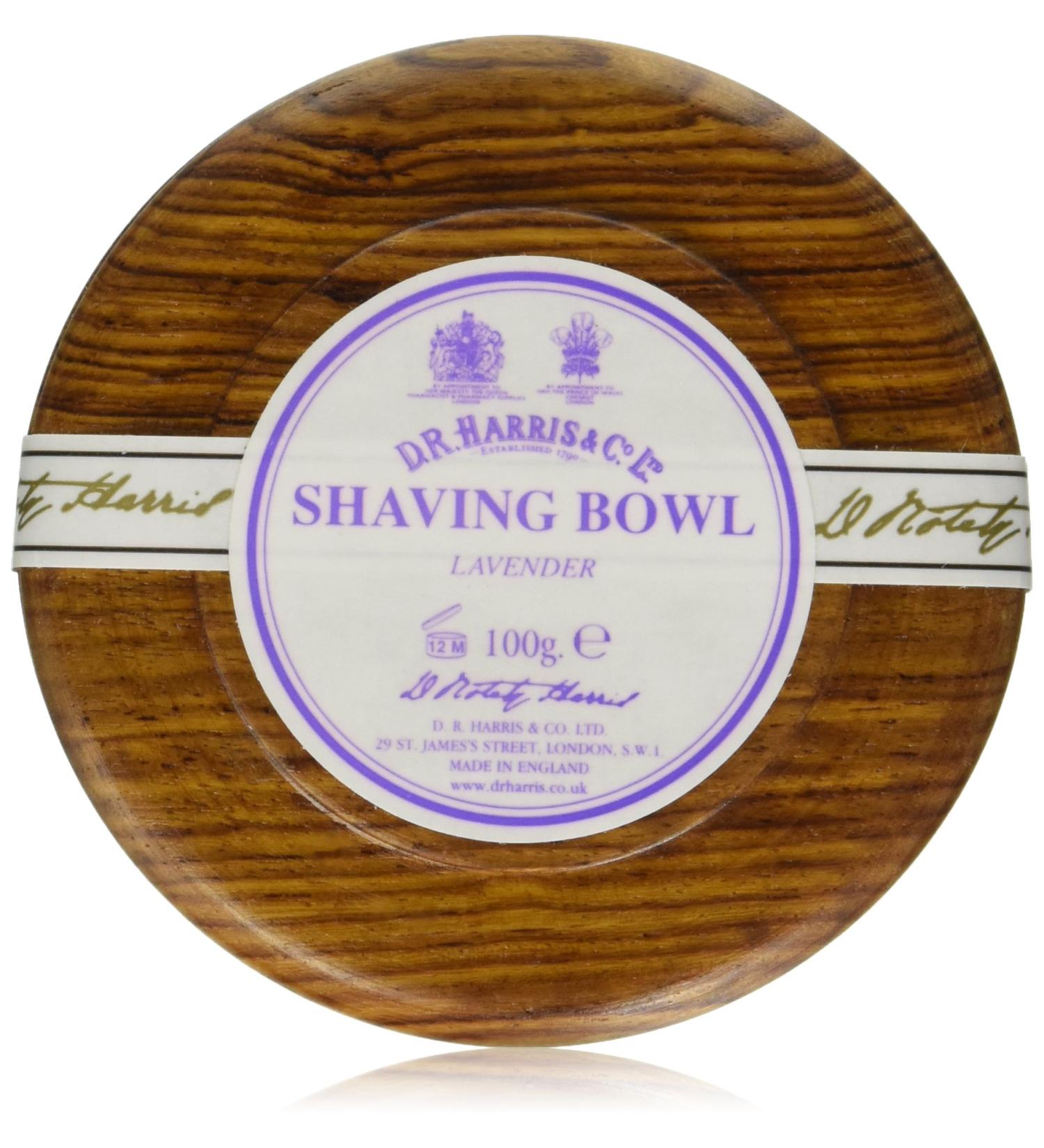 D.R. Harris Lavender Hard Shaving Soap in Mahogany Wood Bowl | Luxury Shaving Essentials for Men - International Shipping Available - Buy Online on GoSupps.com