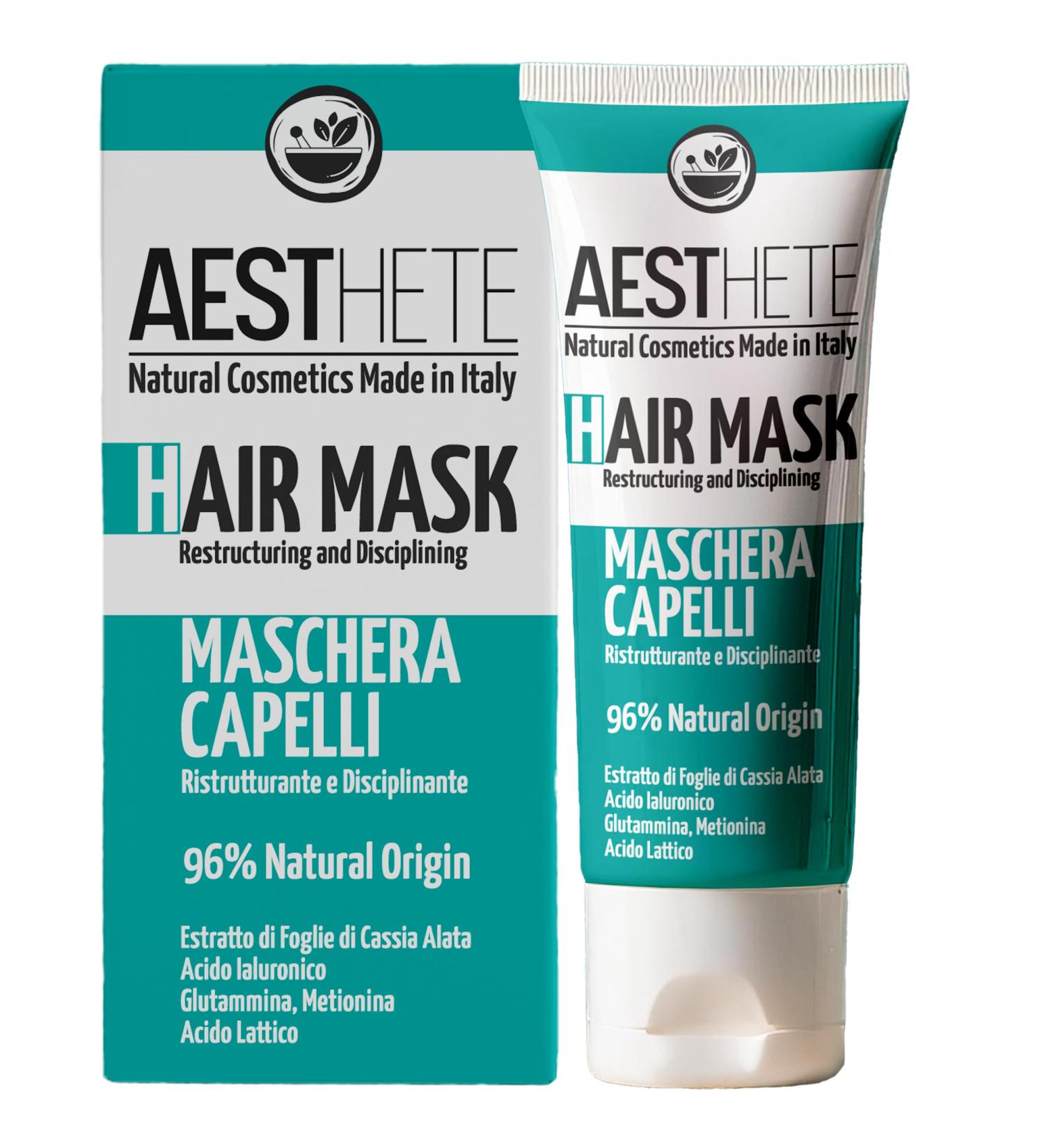  Aesthete Professional Restructuring Hair Mask 250ml | with hyaluronic acid winged cassia and wheat proteins for damaged curly straight oily hair natural silicone-free | AESTHETE - Buy Online on GoSupps.com