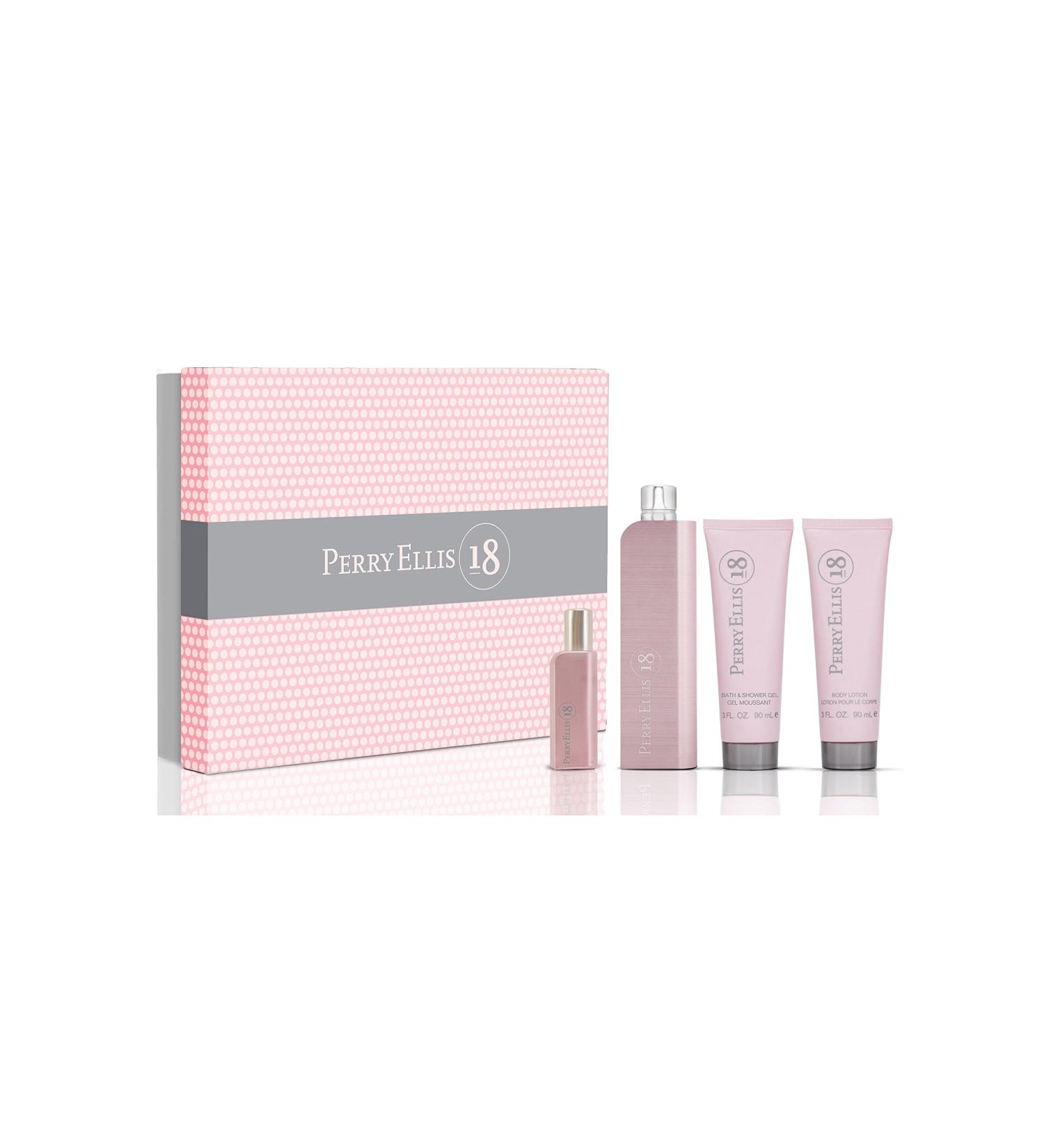 Perry Ellis Fragrances Perry Ellis 18 4 Piece Gift Set for Women 1 Count (Pack of 1)