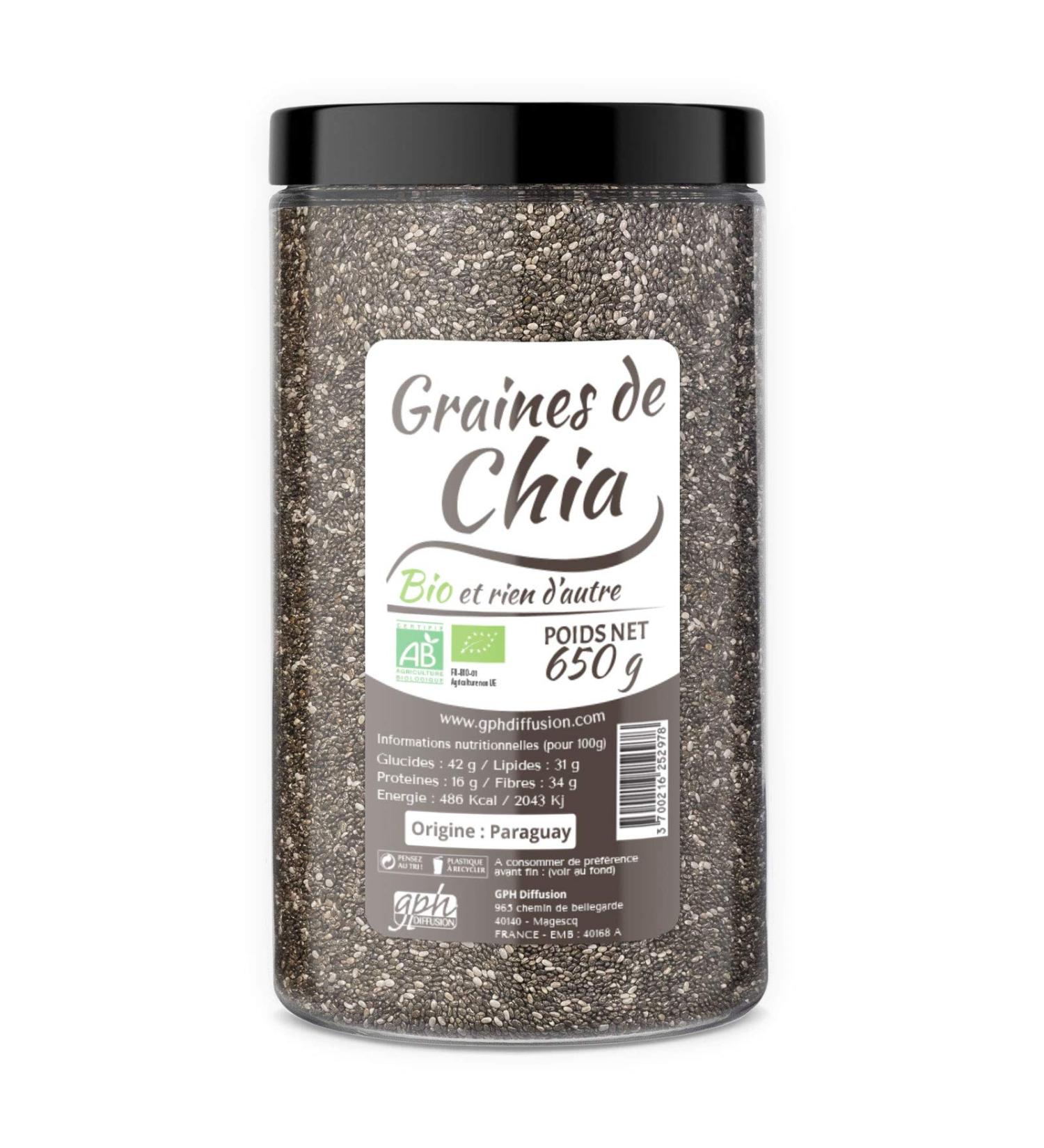 Chia Seeds Organic 650g - GPH DIFFUSION