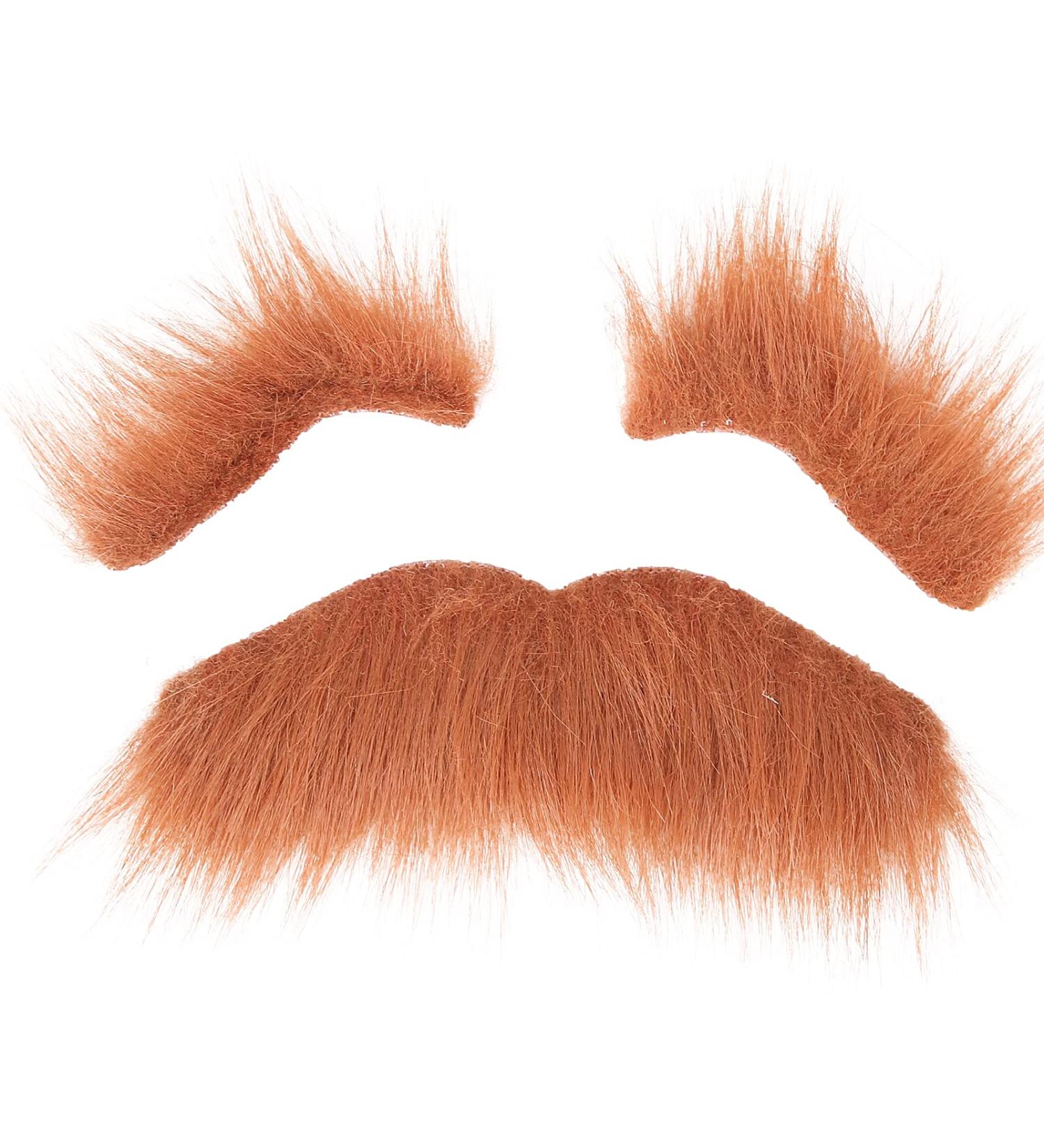 Fake Mustache Eyebrow Set Self Adhesive Mustache Eyebrows Brown Eyebrows Beard Funny Moustache Set Costume Holiday Party Supplies Brown Christmas Party Supplies Decorations - Buy Online on GoSupps.com