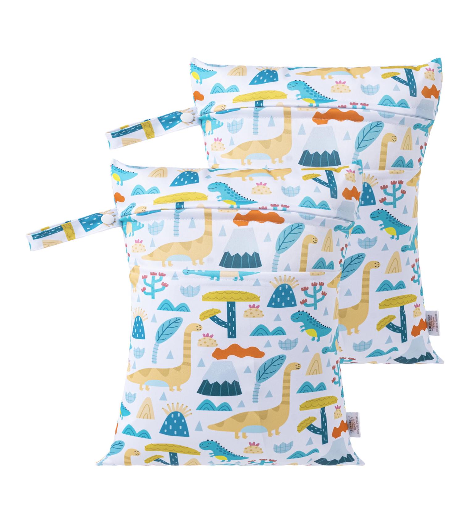 Hbselect 2PC Waterproof Diaper Bag Set with Zipper Wet Wipes Organizer for Babies & Toddlers Jungle Design - Buy Online on GoSupps.com