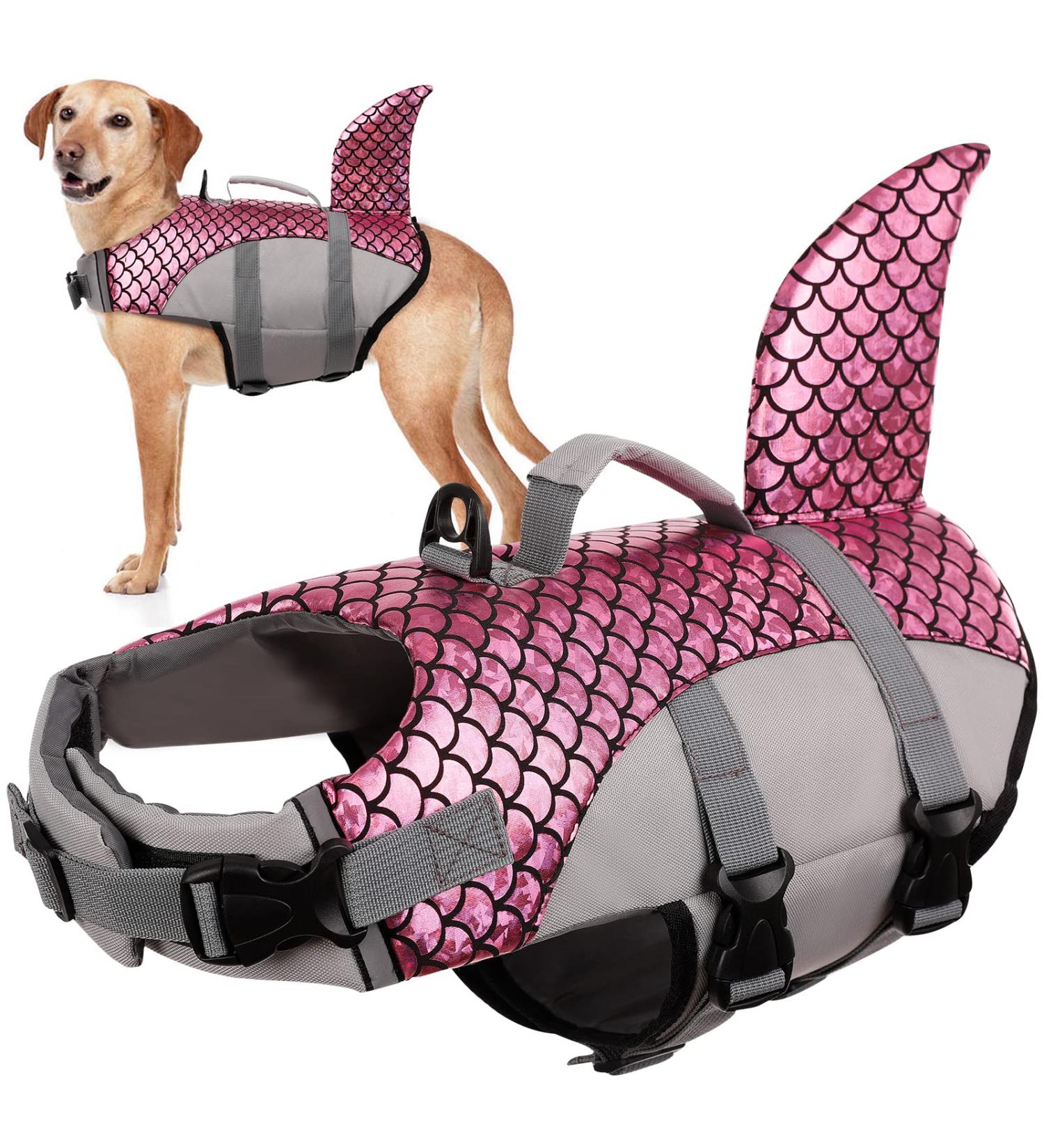 Dog Chiming Vest | Swimming Aid for Dogs with Strong Buoyancy & Rescue Handle - Buy Online on GoSupps.com