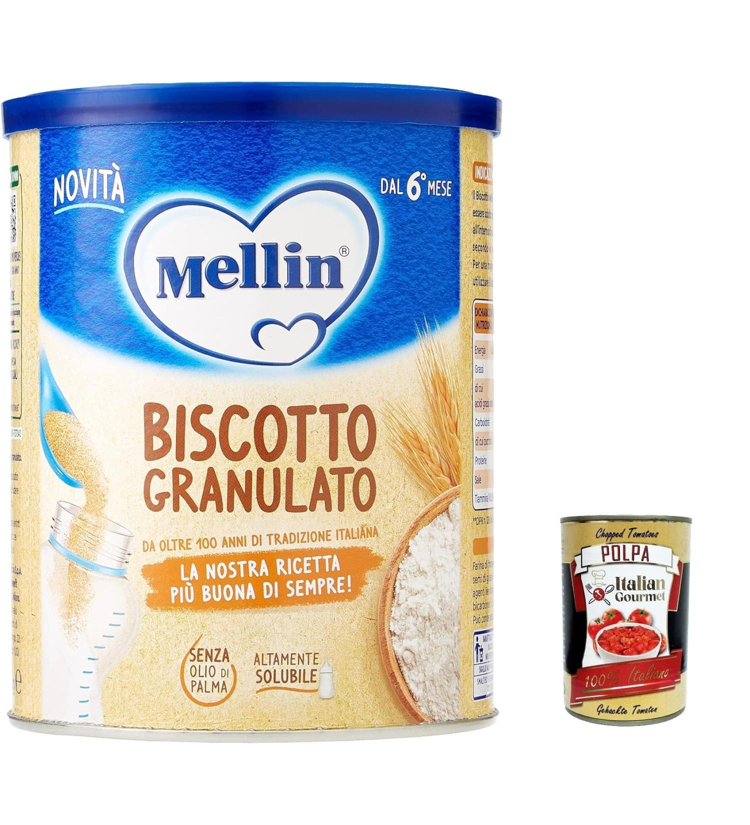  Italian Gourmet E.R. Mellin Biscottino Lot de 8 granul s Biscottino 400 g + Italian Gourmet Pulpa 400 g - Buy Online on GoSupps.com