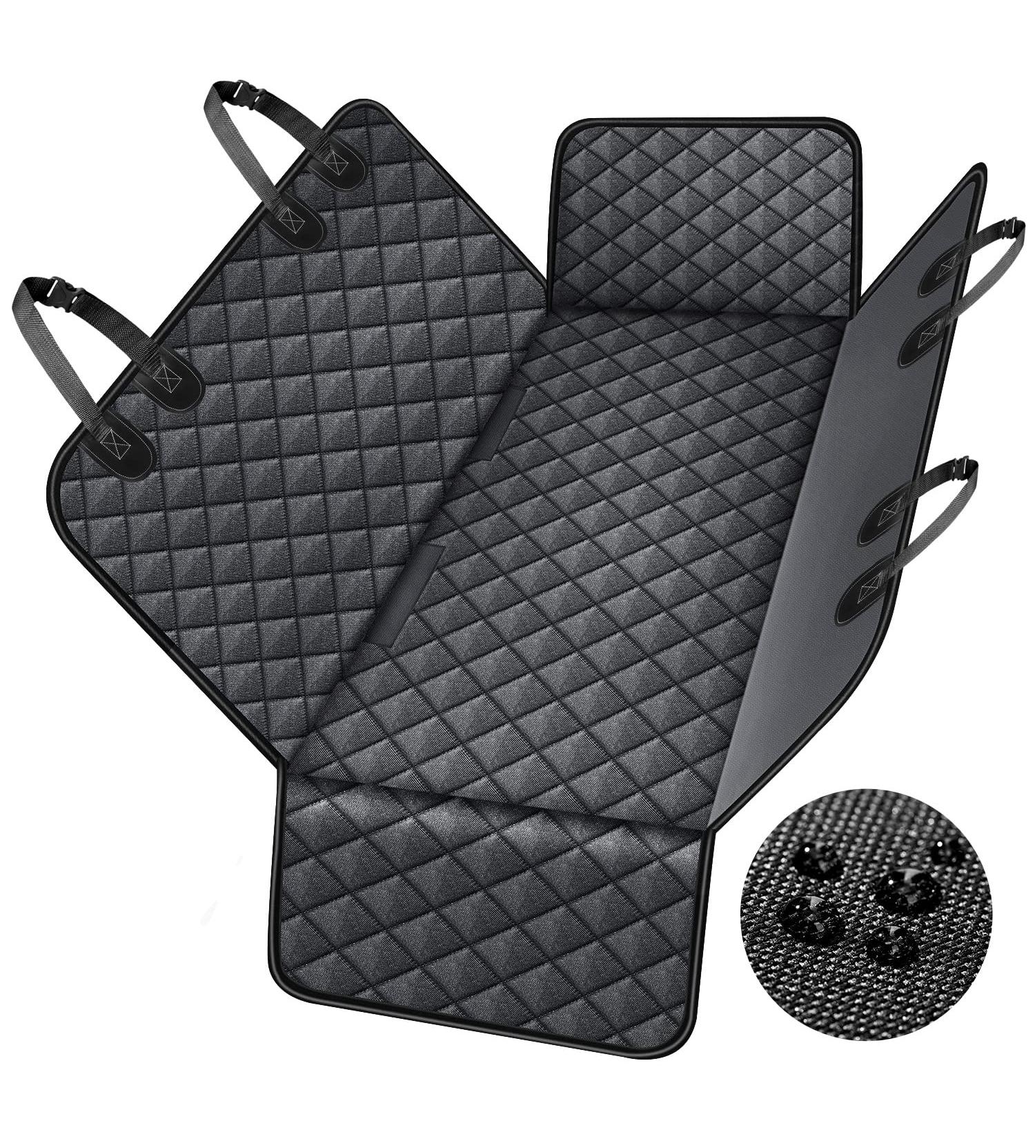 NESTROAD Waterproof Dog Car Seat Cover | 600D Scratchproof Hammock | Backseat Protection for Cars, Trucks, SUVs | Black 53 57 - Buy Online on GoSupps.com