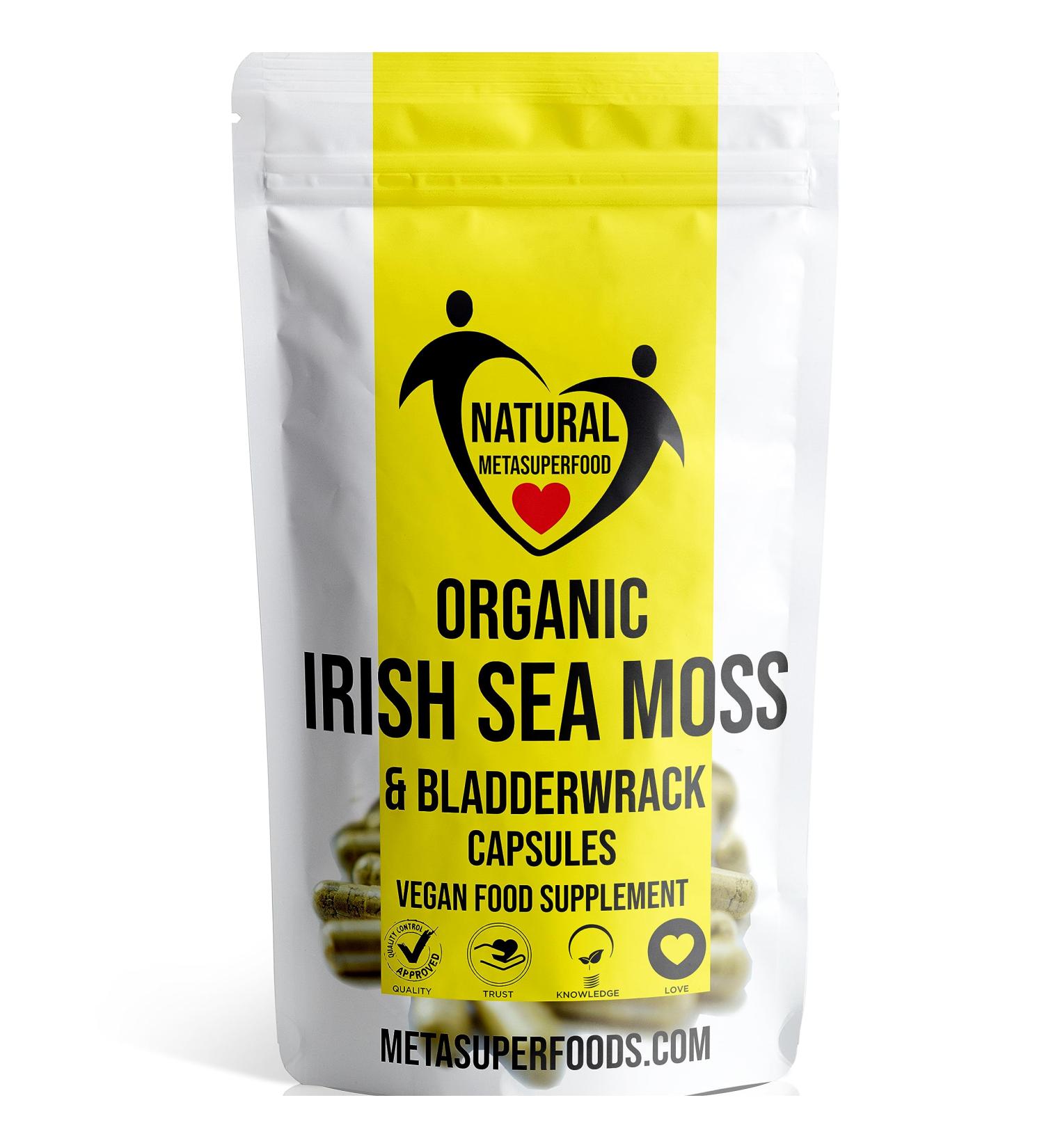 High Potency Sea Moss & Bladderwrack 60 Capsules (3600mg) | Vegan & Non GMO | Dr Sebi Approved - Buy Online on GoSupps.com