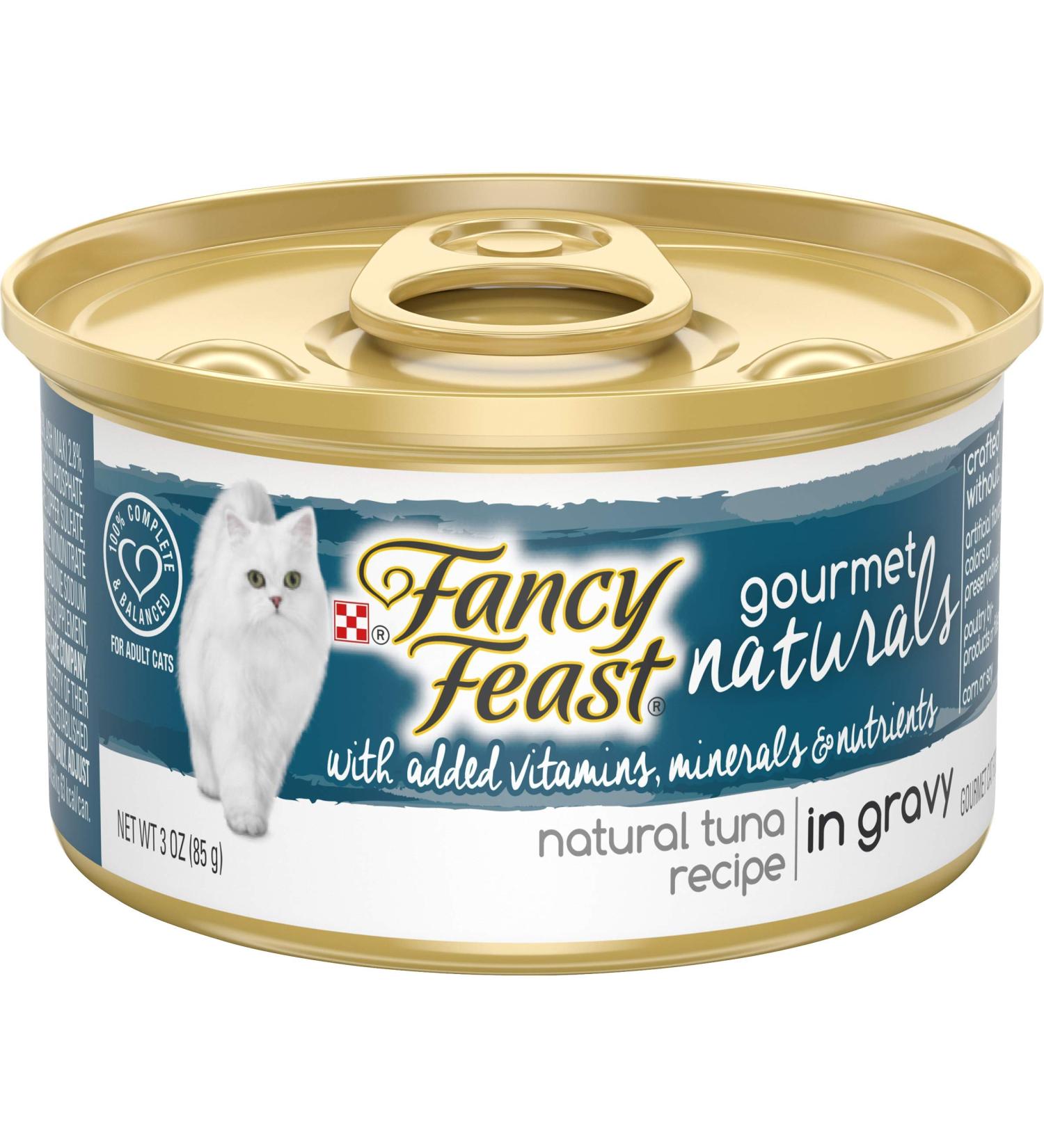 Fancy Feast Purina Gourmet Naturals Tuna in Gravy Wet Cat Food 3oz Can (12 Pack) - Buy Online on GoSupps.com