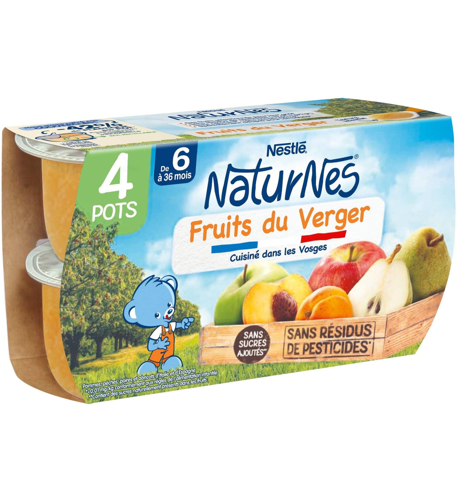 Nestl Naturnes Baby Fruit Puree from 6 Months 4 x 130 g - Buy Online on GoSupps.com