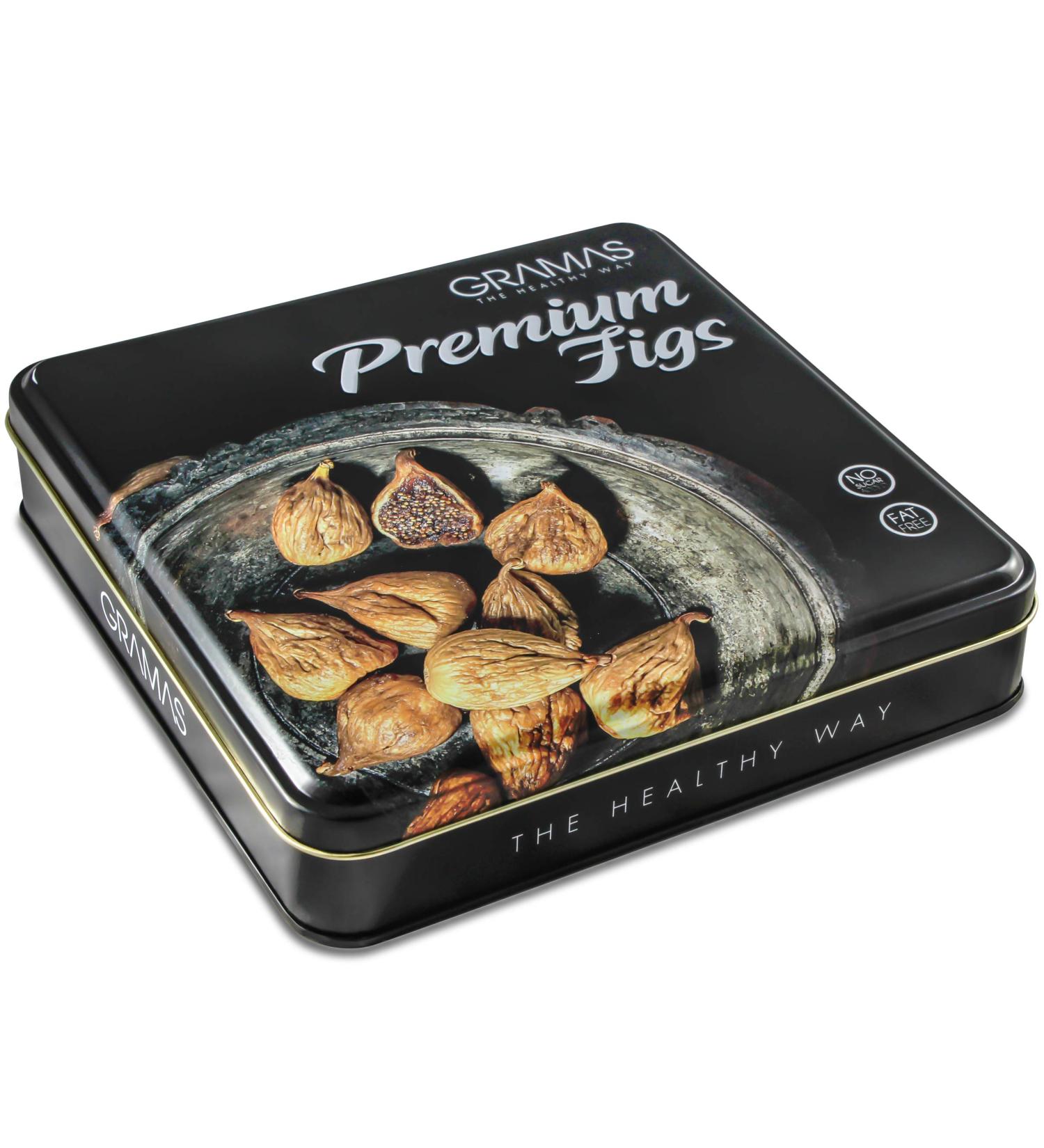 Gramas Gourmet Turkish Figs - Natural Sun-Dried Premium Figs in Tin Gift Box - Gluten-Free Calimyrna Figs - Non-GMO - Kosher - 11.64 oz - Buy Online on GoSupps.com