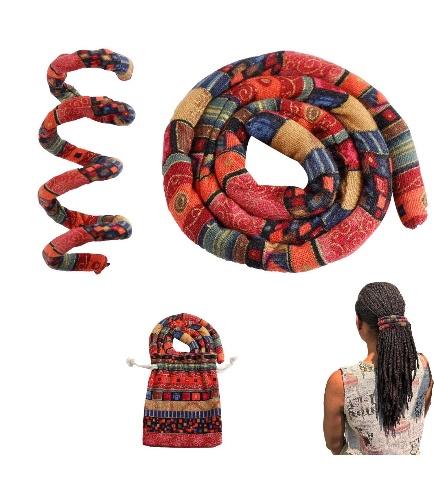 FRDTLUTHW Swirl Hair Tie Spiral Lock Ponytail Holder - Red Pattern for Women and Girls - Buy Online on GoSupps.com