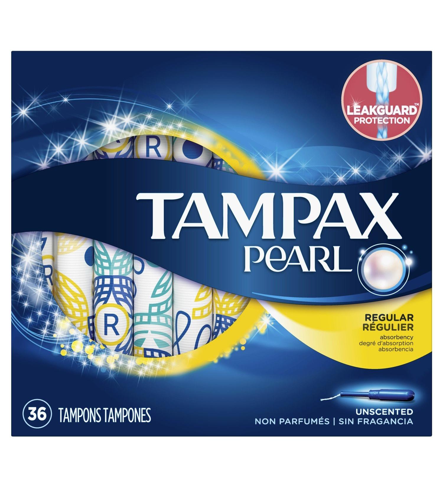 Tampax Pearl Tampons Regular 36/Box