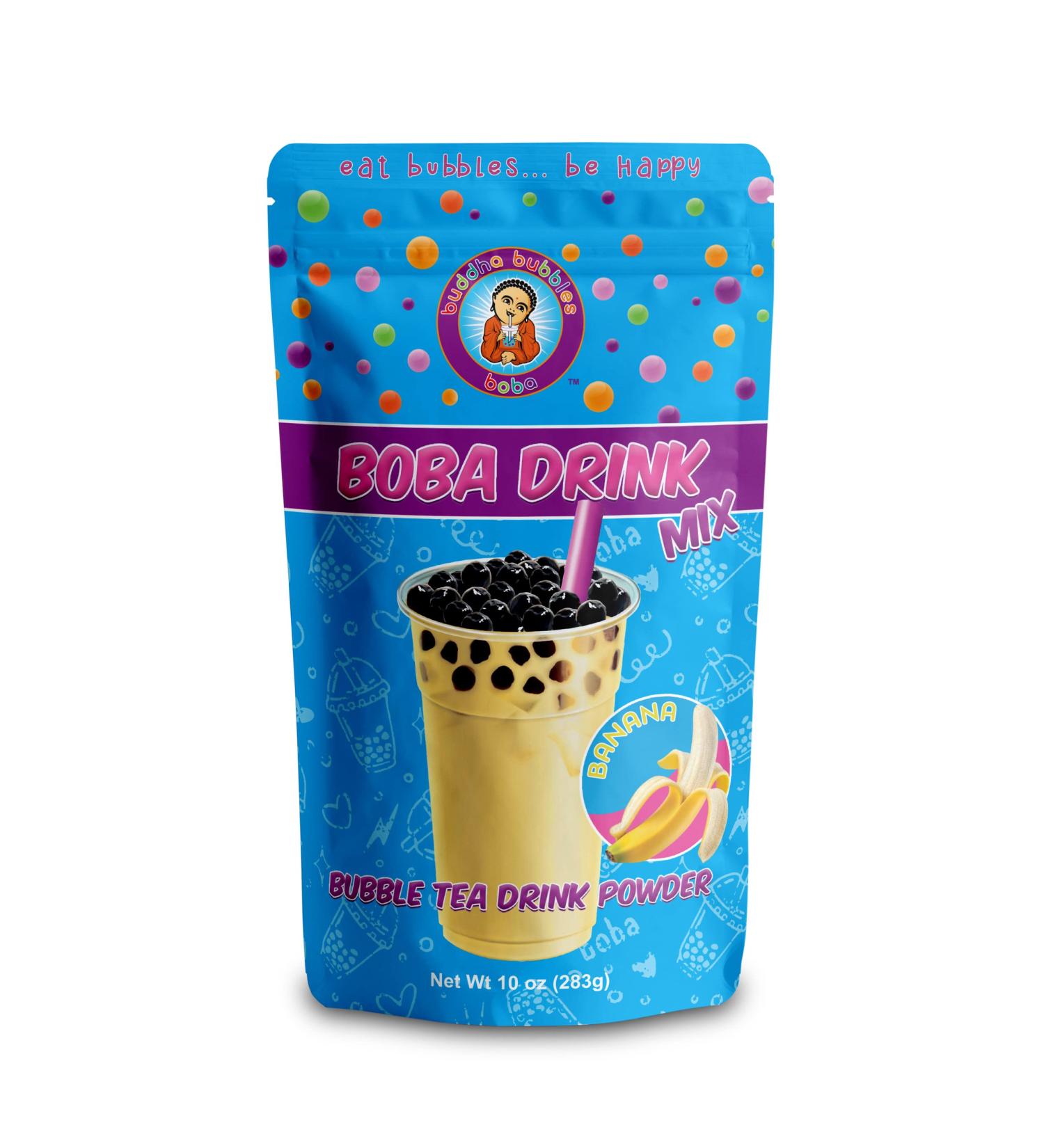 Buddha Bubbles Boba Banana Cream Boba Tea Drink Mix Powder 10oz (283g) - Pack of 1 - Buy Online on GoSupps.com