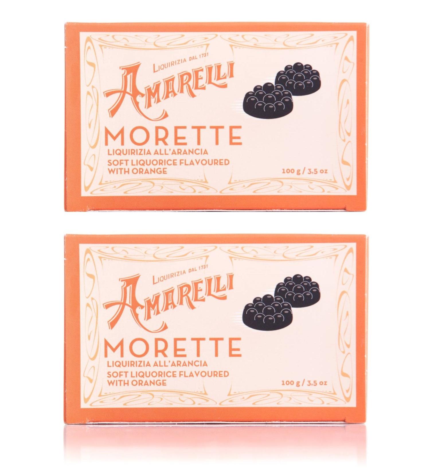 Amarelli - Morette - Soft liquorice Flavoured with Natural Orange - 2x100 gr