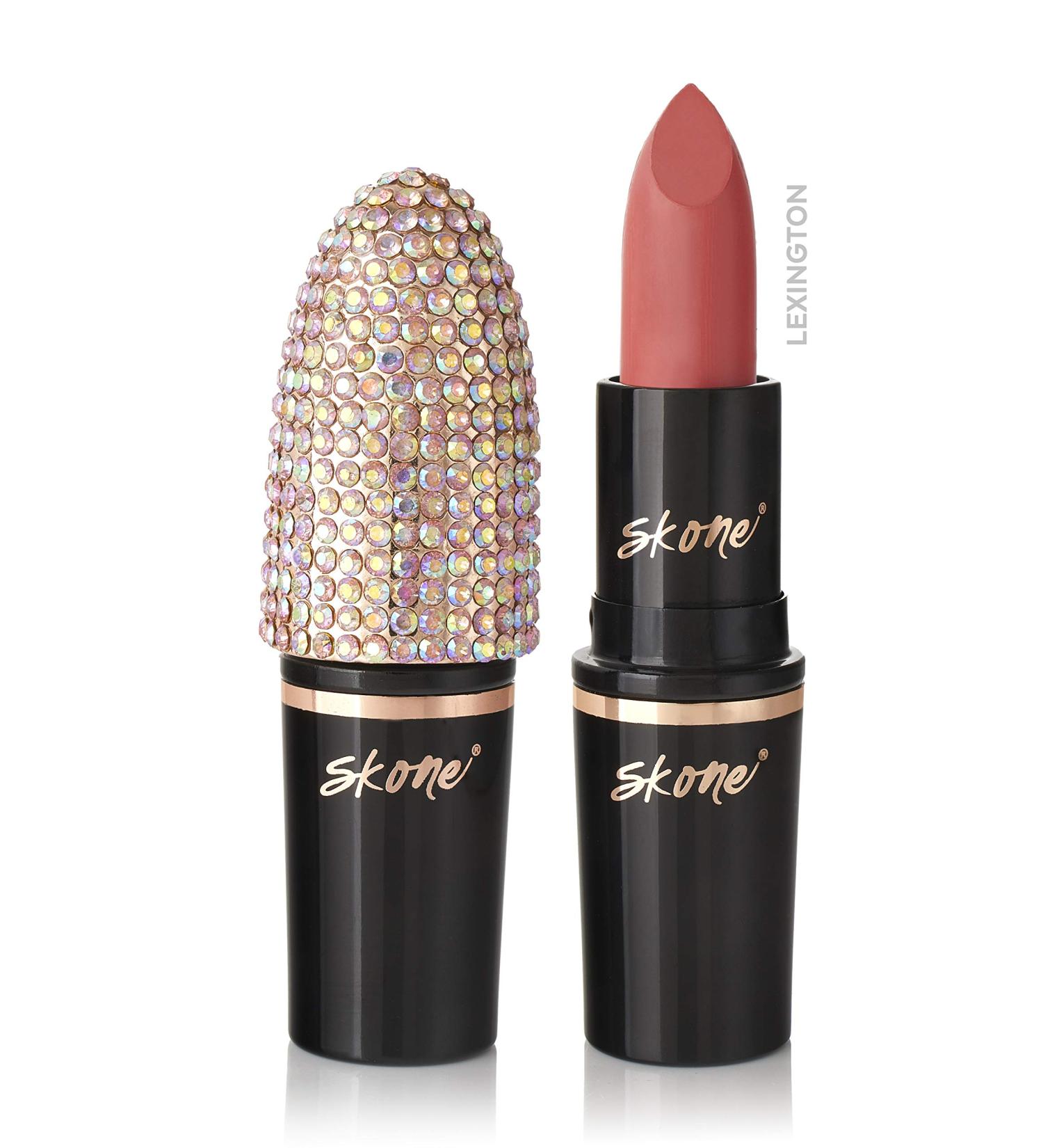 Skone Cosmetics Charm Collection | Luxe Hydrating Lipstick | Vegan Vitamin E Infused | Long Lasting Lightweight Lip Balm in Dusty Salmon - Buy Online on GoSupps.com