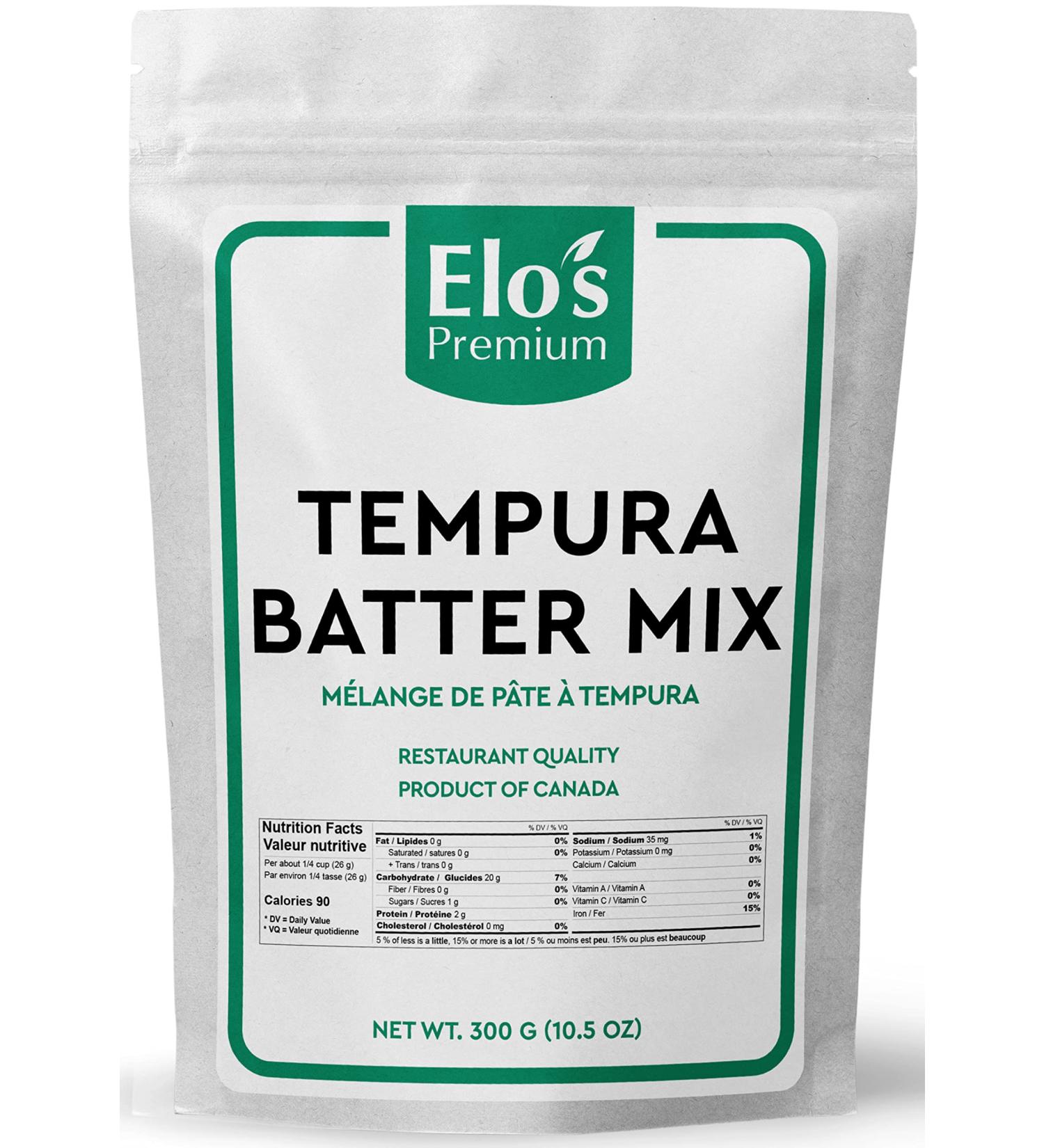 Elo s Premium Tempura Batter Mix (300g) | Proudly Made in Canada |Japanese Shrimp Batter Fish Fry Seasoned Coating for Seafood and Vegetables | Authentic Asian Fluffy Flour| No MSG and Added Colour - Buy Online on GoSupps.com
