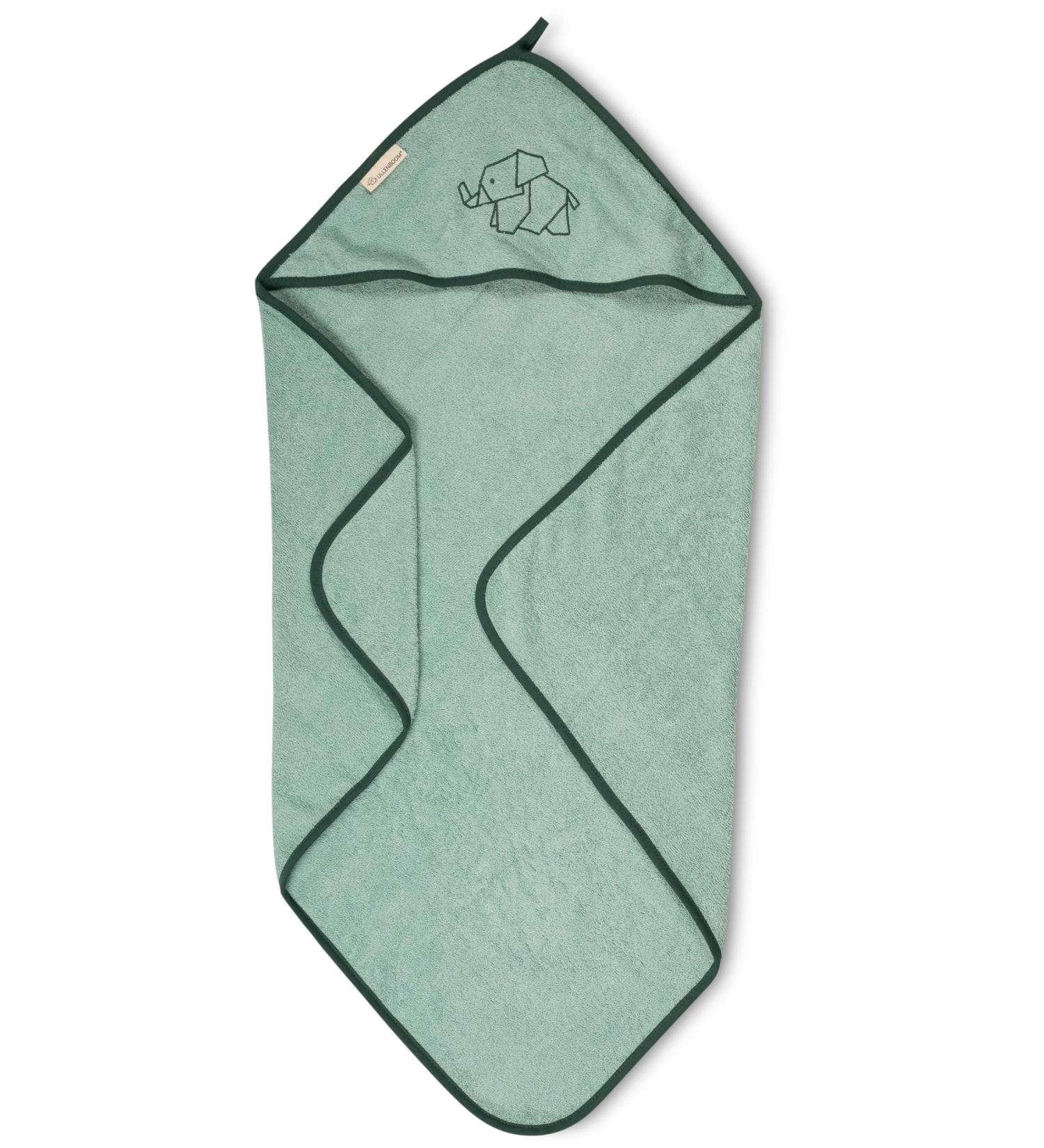 Ullenboom 75x75 cm Sage Green Hooded Towel for Babies | 100% Cotton Oeko-Tex Certified EU Made | Ideal Bathrobe for Children Up to 3 Years - Buy Online on GoSupps.com