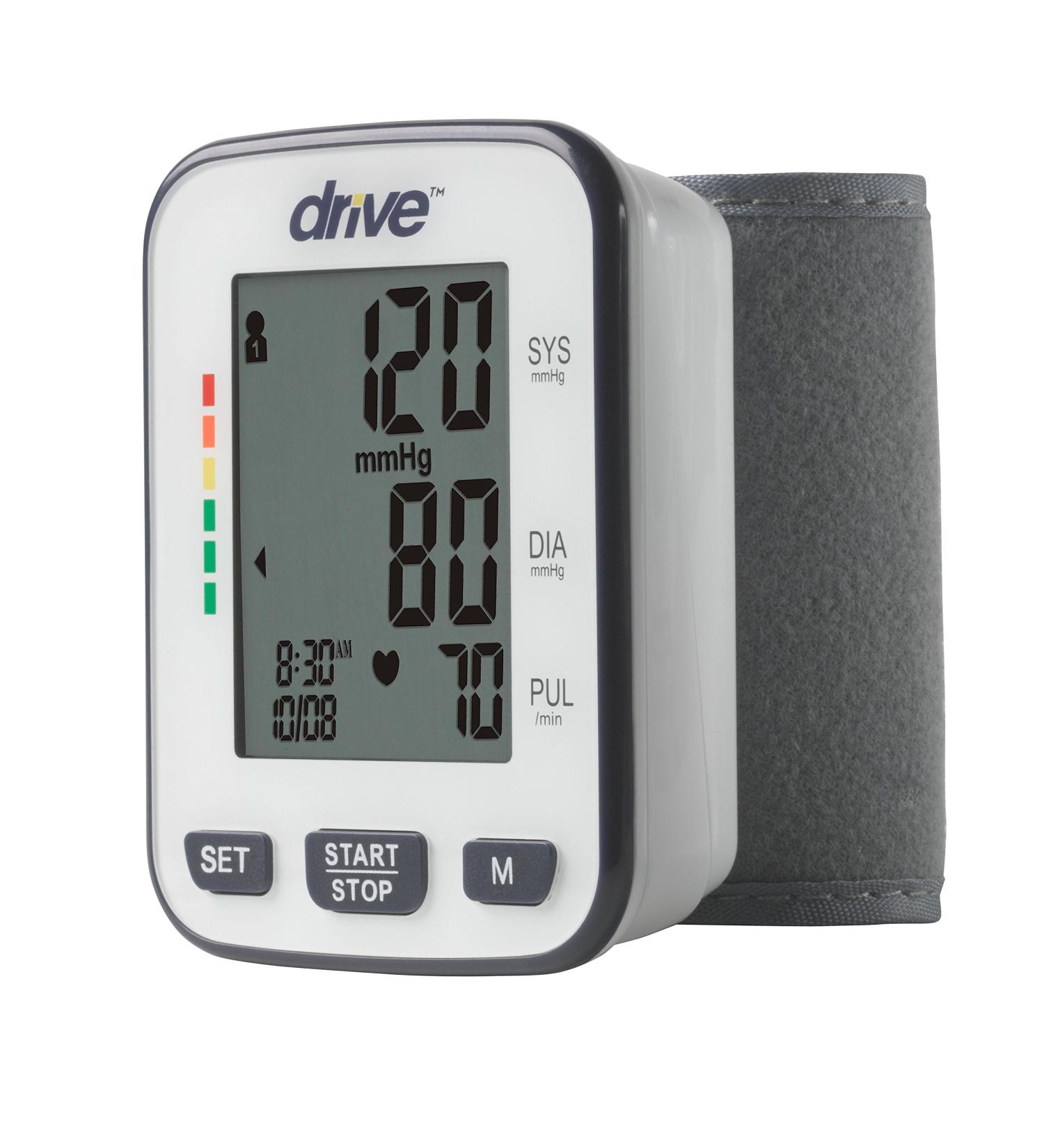 Drive Medical Automatic Deluxe Blood Pressure Monitor, White, Wrist