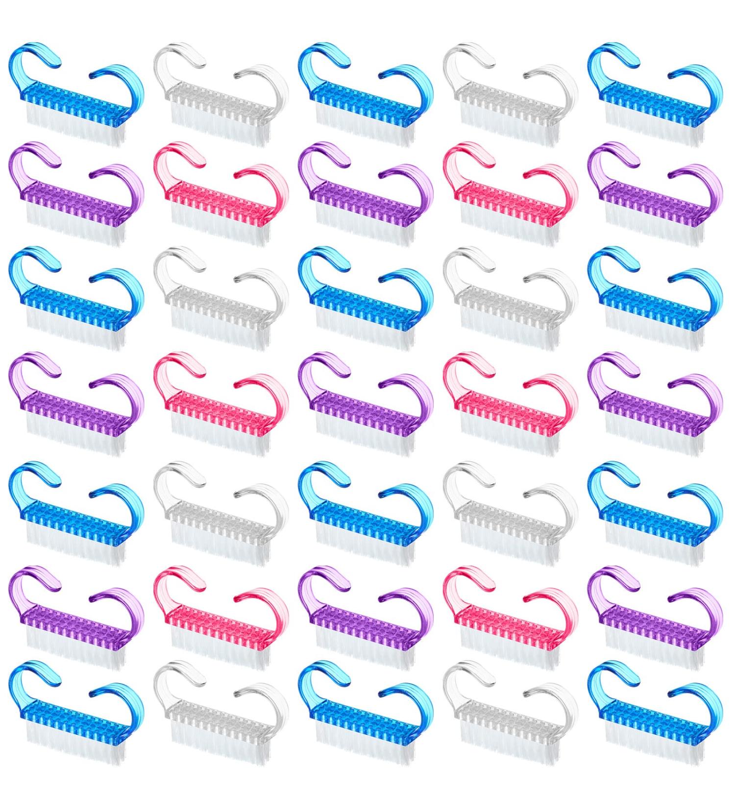 200 Pcs Handle Grip Nail Brush - Fingernail Cleaning Scrubber for Men Women - Pedicure Tool in 4 Colors - Buy Online on GoSupps.com