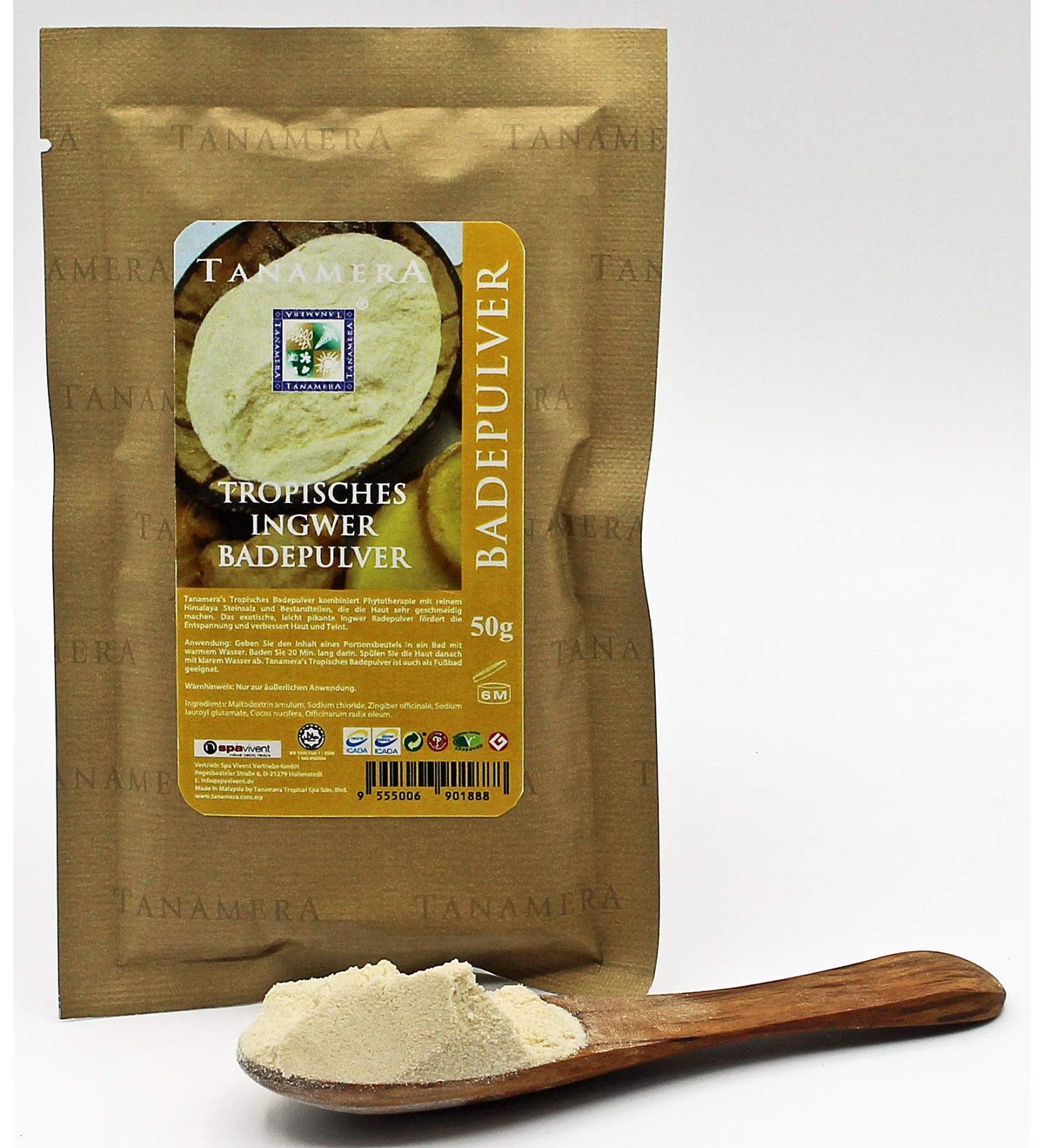 Tanamera Tropical Ginger Bath Powder 50g - Exotic Relaxation Bath Powder for Luxurious Self-Care - Buy Online on GoSupps.com