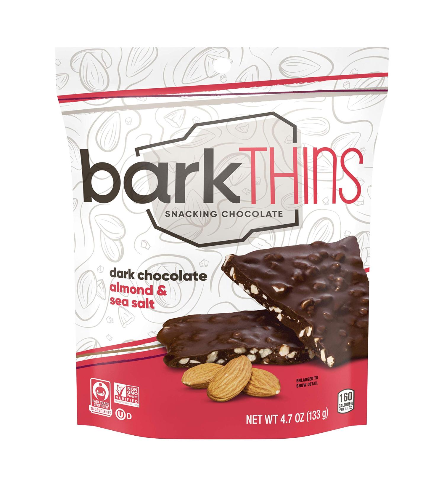 barkTHINS Dark Chocolate Almond with Sea Salt 4.7 oz (Pack of 6) | Delicious Snack with Almonds & Sea Salt - Buy Online on GoSupps.com