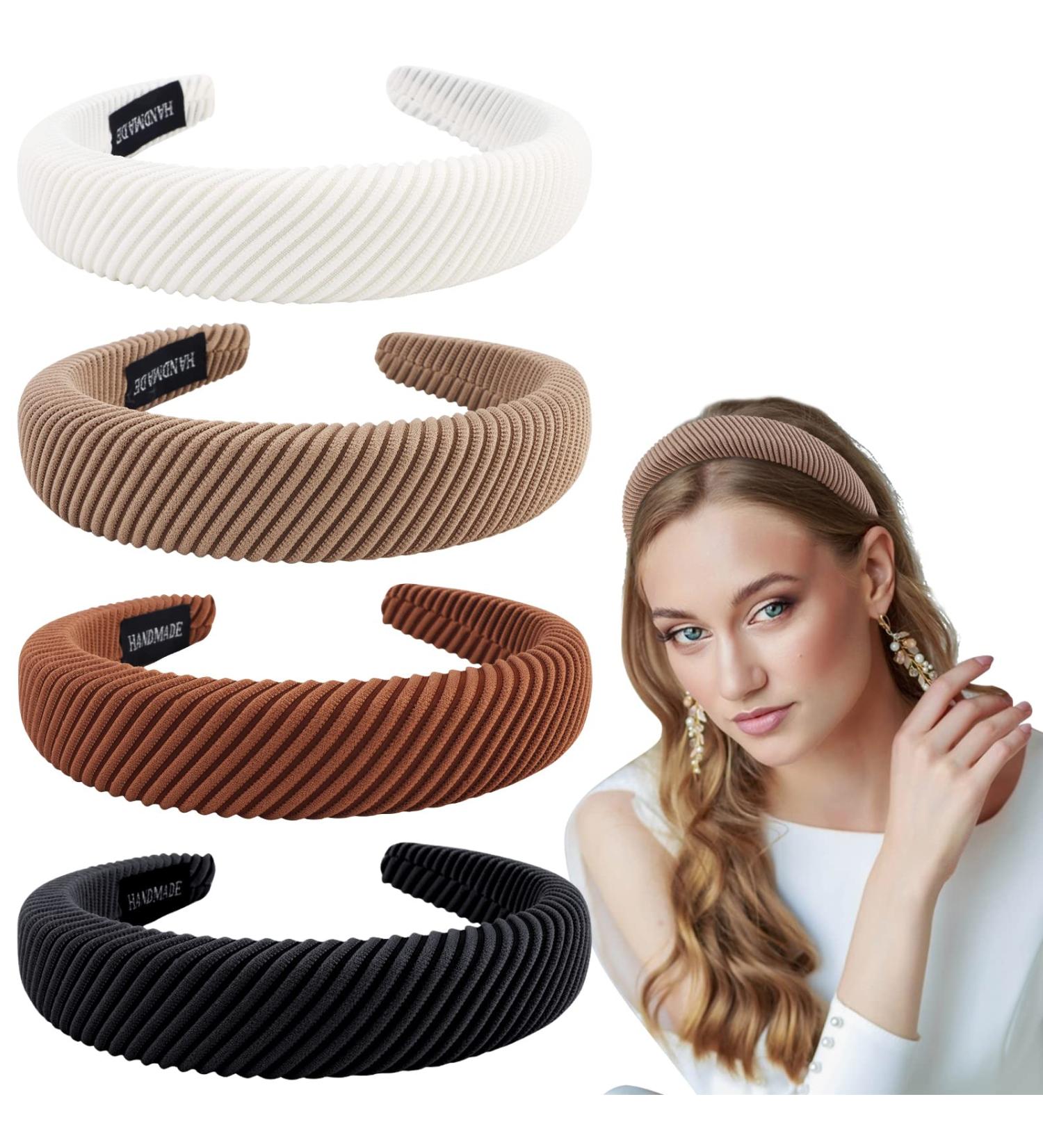 Ondder 4 Pack Padded Headbands for Women - Fashionable and Stylish Hair Accessories - Buy Online on GoSupps.com