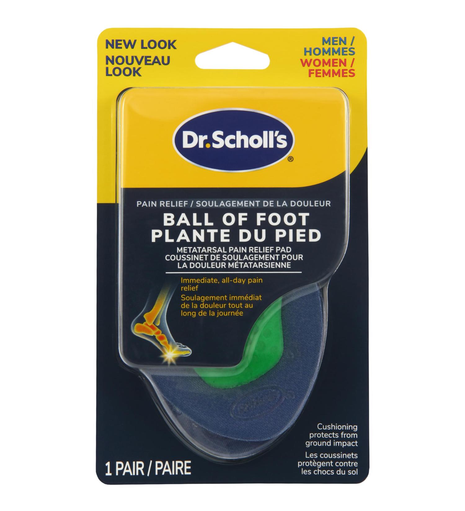 Dr. Scholl's BALL OF FOOT Pain Relief Orthotics (One Size). Clinically Proven Immediate and All-Day Relief of Ball-of-Foot Pain by Lifting and Reducing Pressure on Metatarsal Bones - Buy Online on GoSupps.com