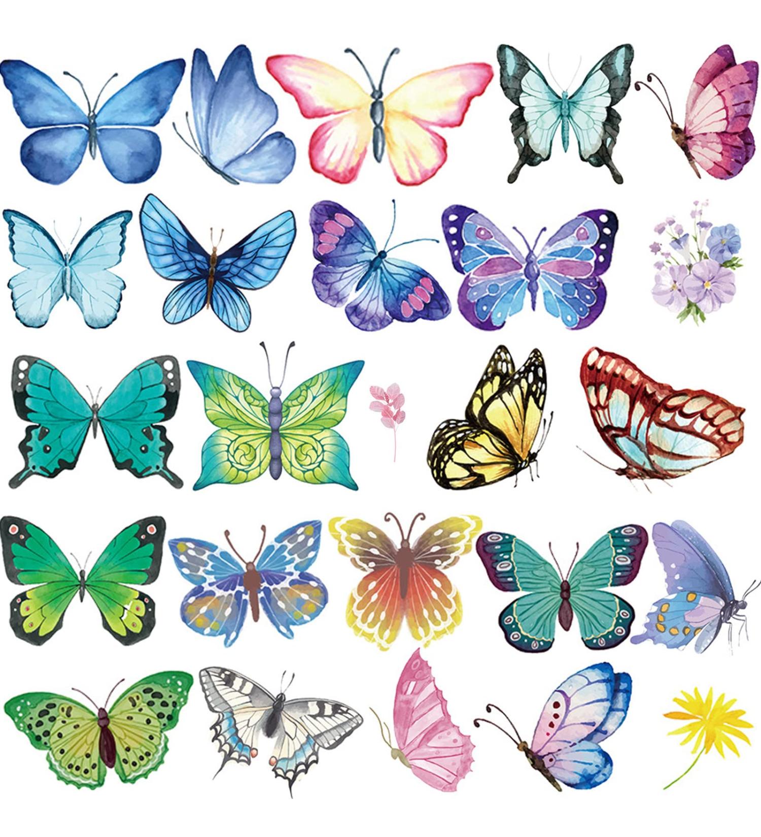 Ooopsiun Butterfly Temporary Tattoos - 90 Styles, Perfect Party Favor for Girls & Women - Buy Online on GoSupps.com