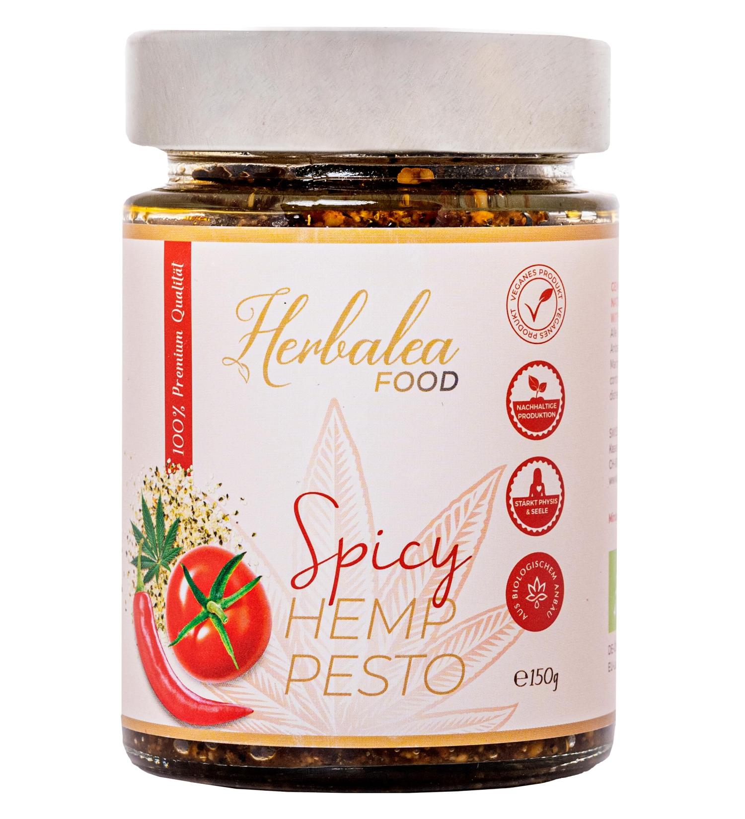 Herbalea Organic Hemp Pesto Chilli 150 g Vegan Organic - Buy Online on GoSupps.com