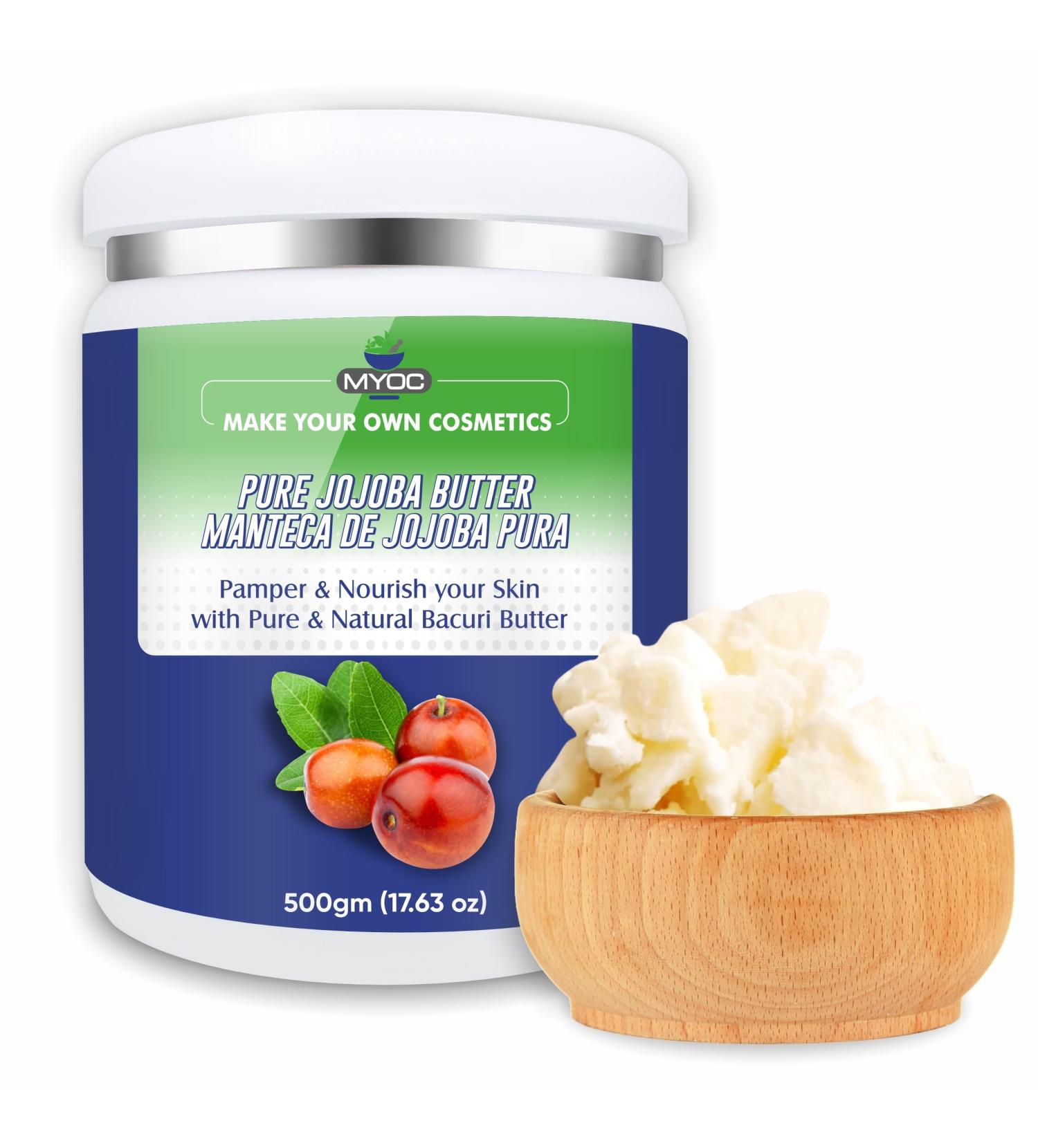 Jojoba Butter Natural Cosmetic Grade | Ideal for DIY Creams Balms Lotions Soaps & Cosmetic Formulations | 500 g (17.63 oz)