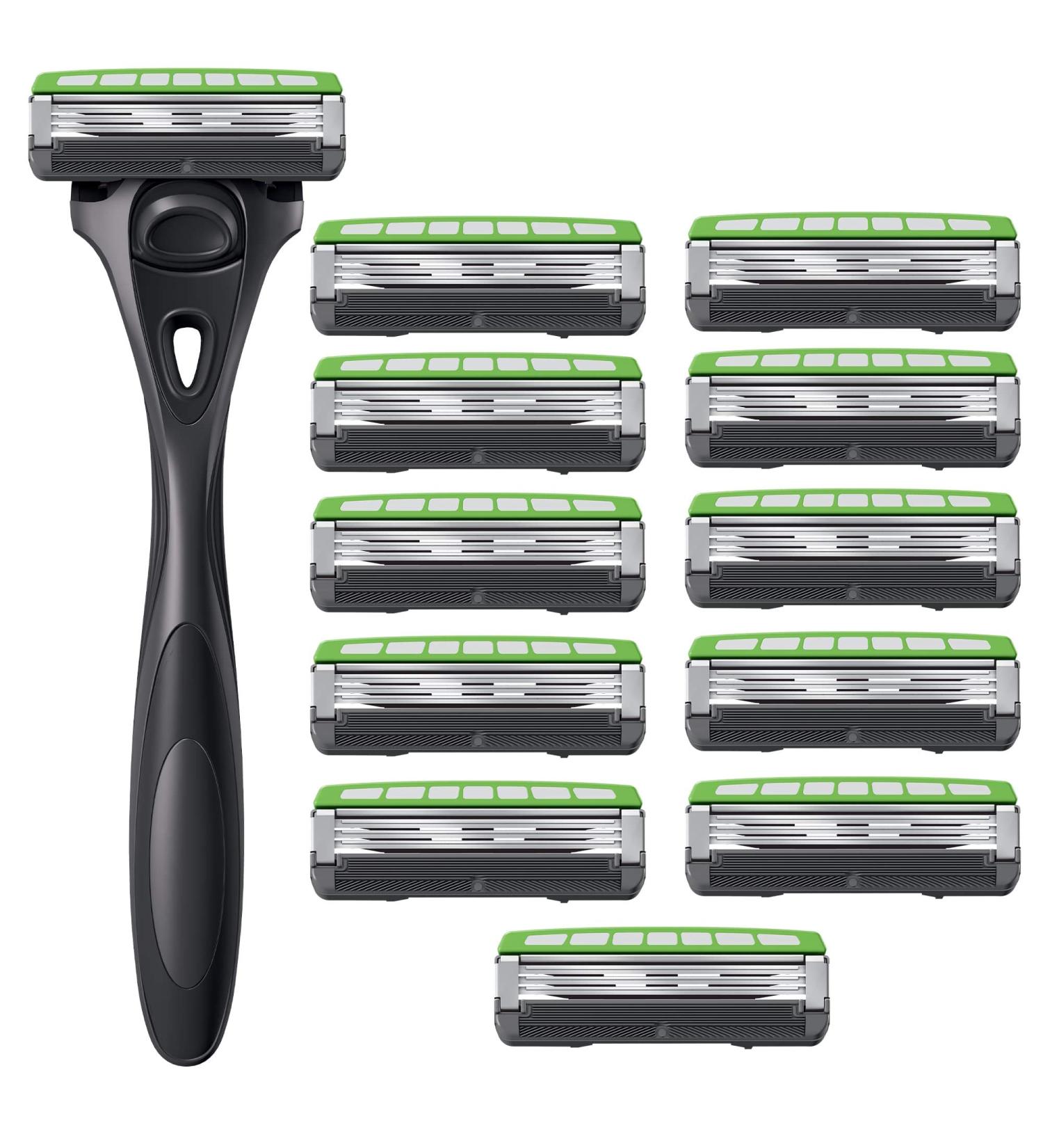 Schick Hydro Skin Comfort Sensitive Razor for Men - 1 Handle & 12 Refills | International Shipping - Buy Online on GoSupps.com